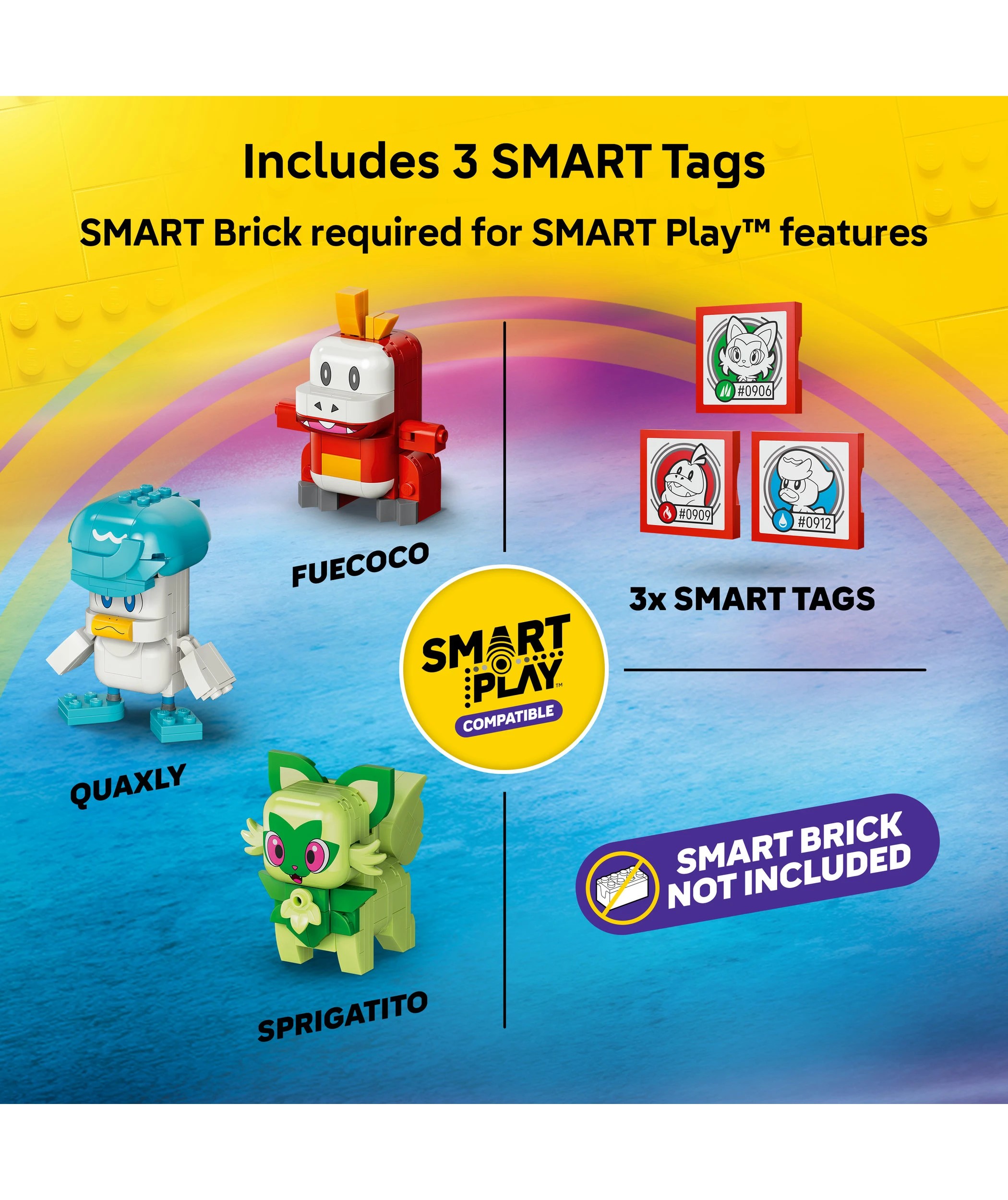 6 LEGO Pokemon SMART Play: Sprigatito, Fuecoco and Quaxly Battle 72158, 6 of 11