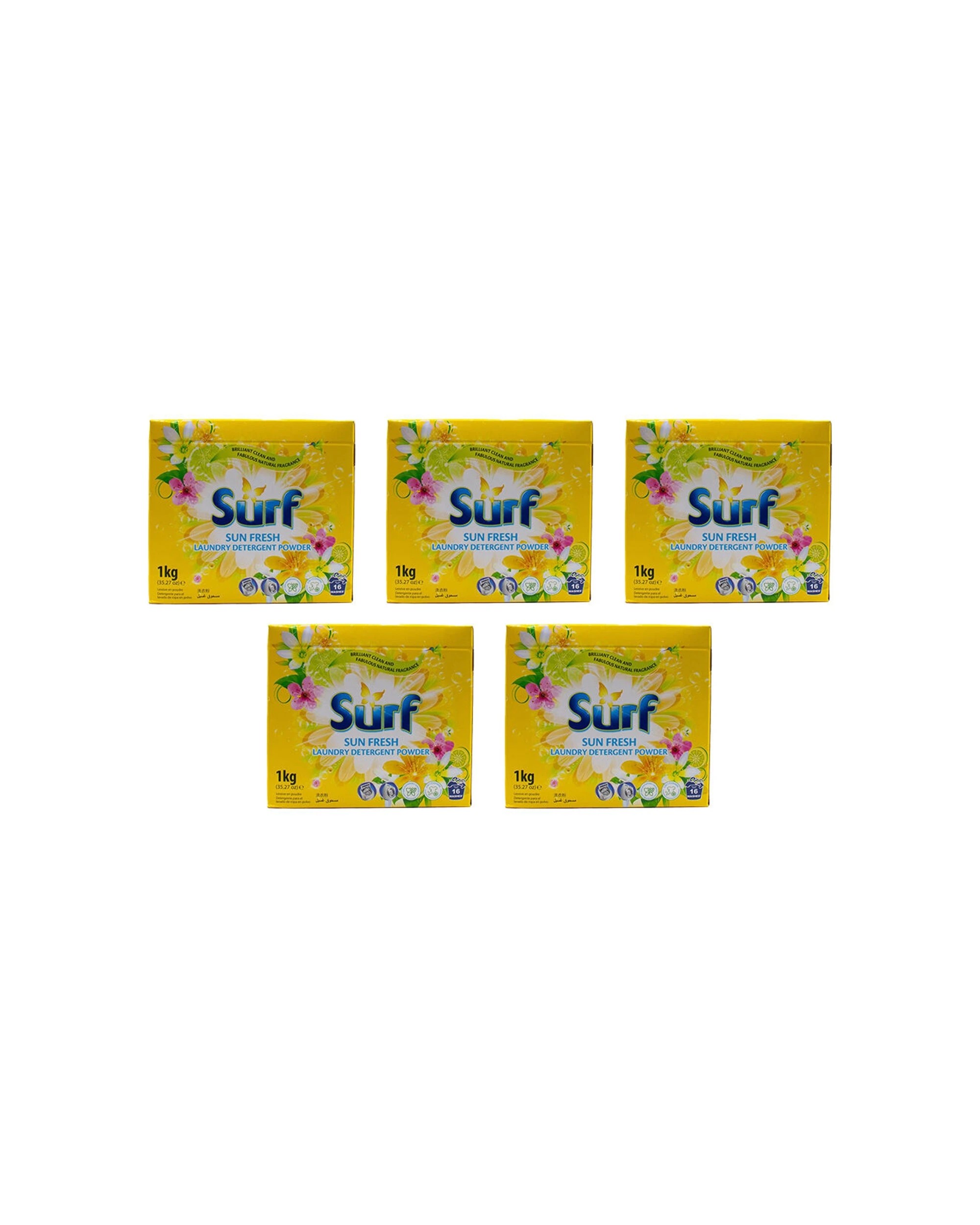 1 Surf 5PK Laundry Stain Removal Detergent Powder 1kg Sun Fresh - Assorted