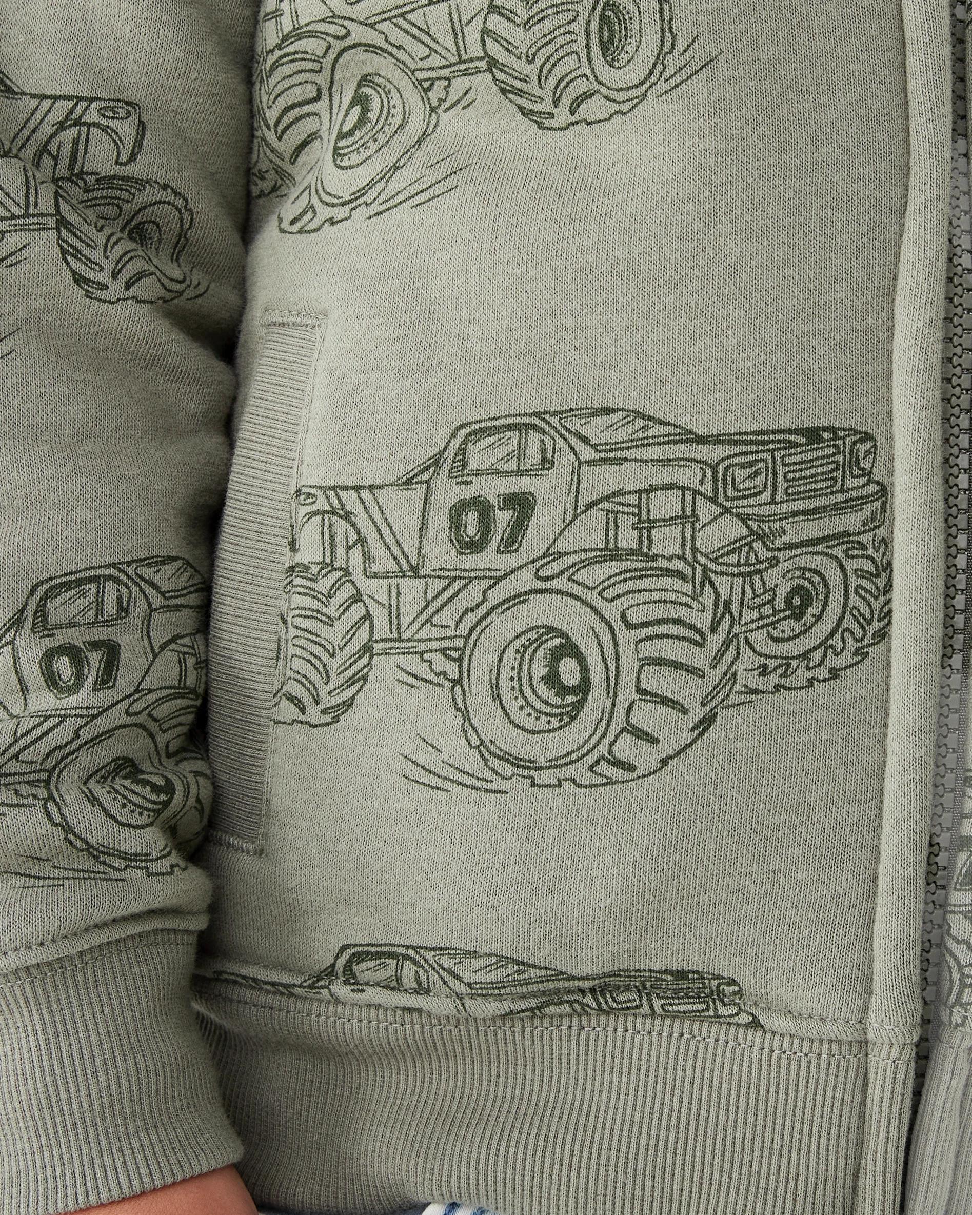 7 Sherpa Lined Hoodie Grn Truck, 7 of 10