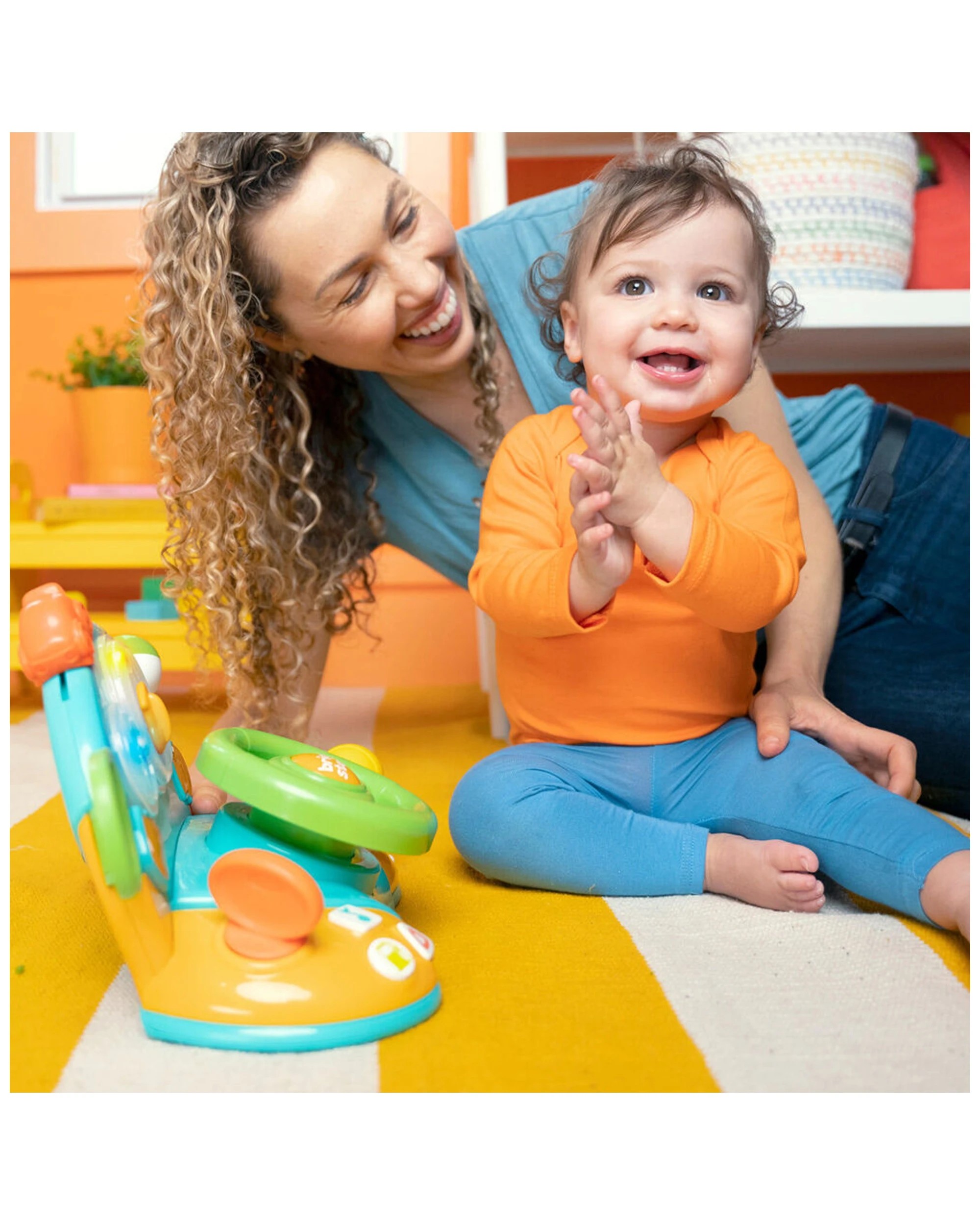 6 Bright Starts Lights And Colors Driver Steering Wheel Baby Toy 6 Months Plus - Multi, 6 of 8