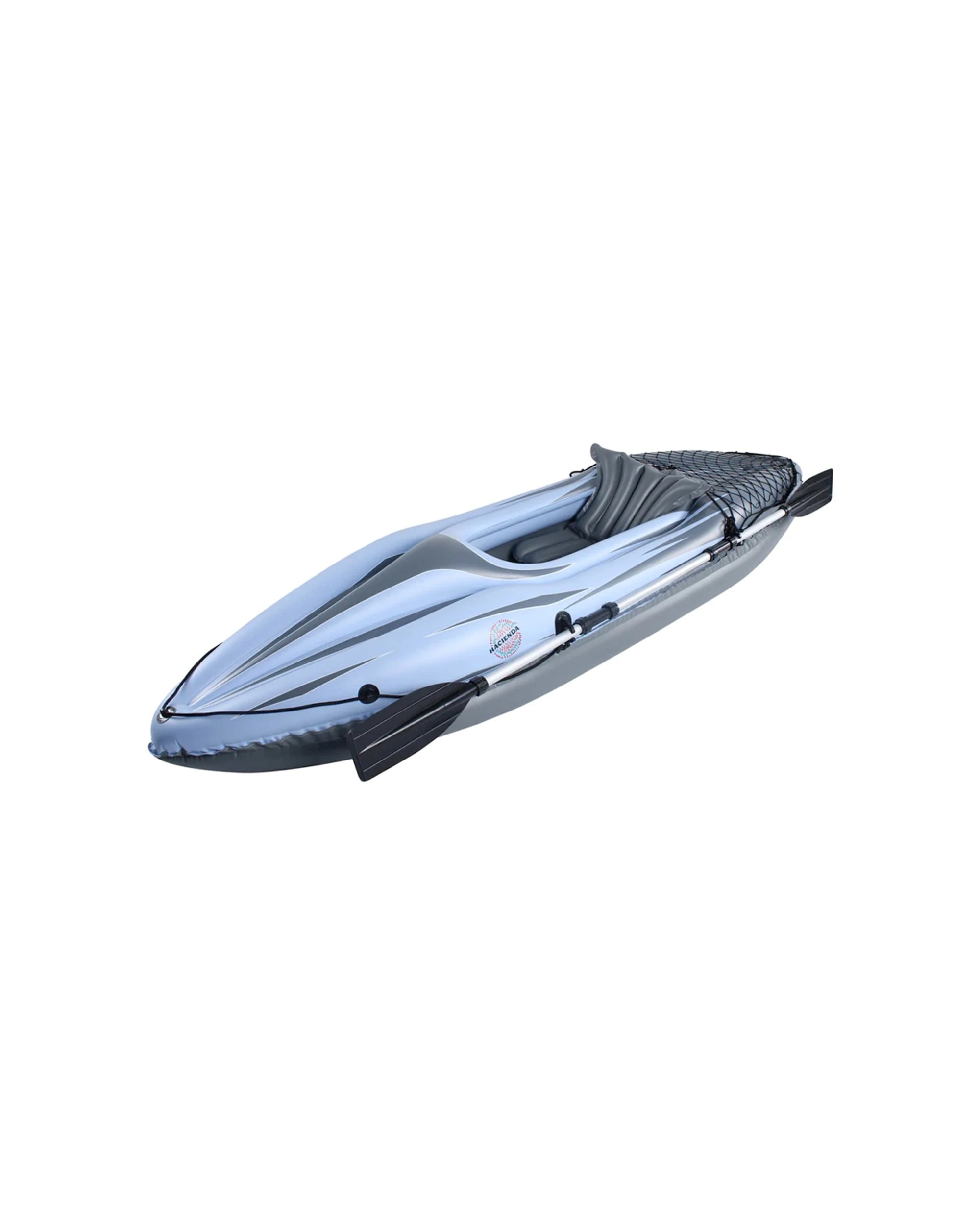 1 Hacienda Inflatable Single Person Kayak PVC 100kg 274cm With Oar And Pump - Blue, 1 of 7