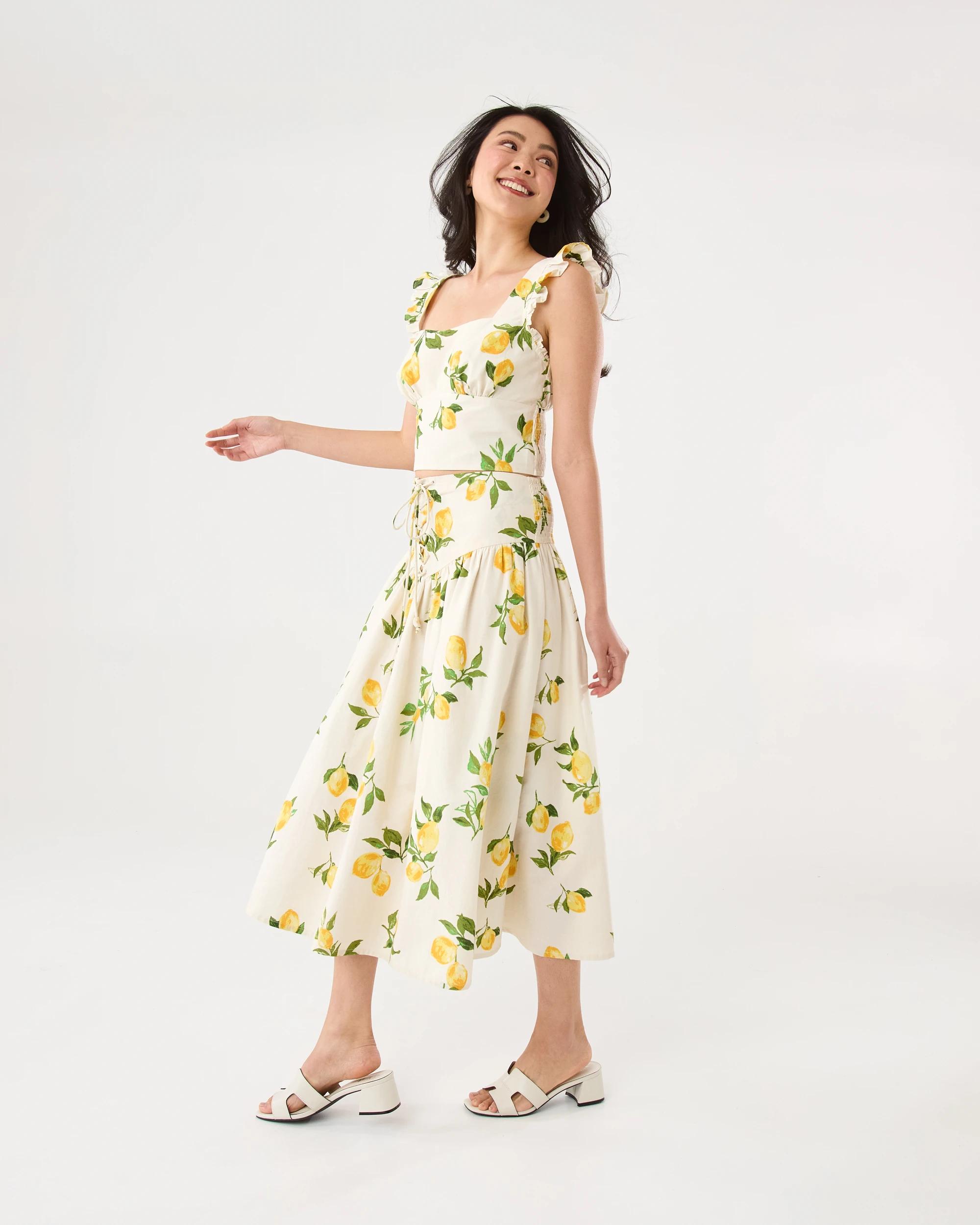 3 Sleeveless Square Neck Frill Top Lemons, 3 of 7