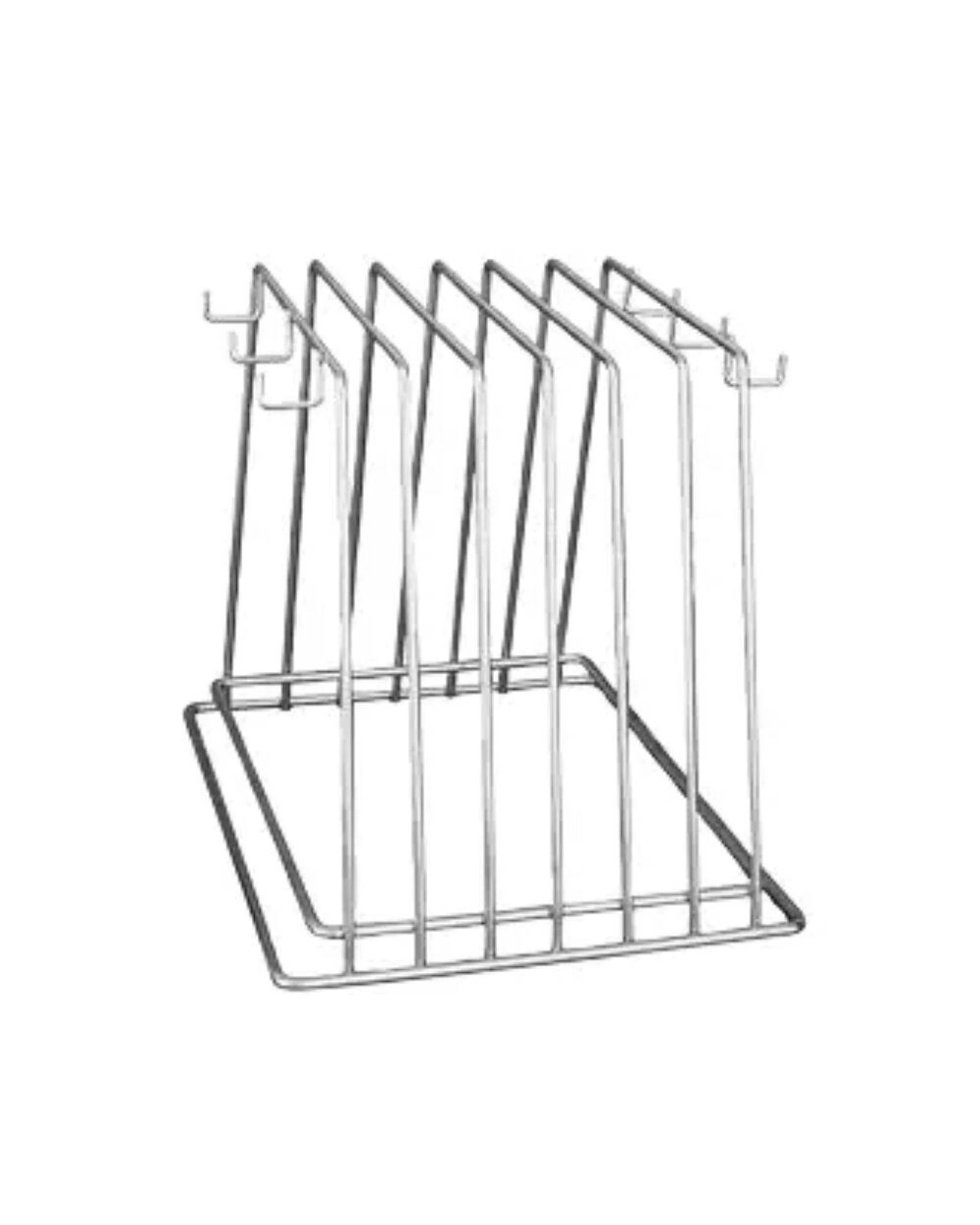 1 Trenton 6 Slot Chrome Plated Cutting Board Rack With Hooks, 1 of 1