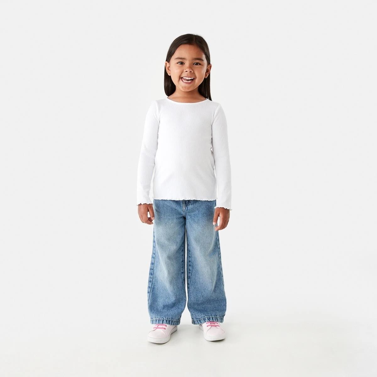 6 Long Sleeve Rib T-shirt White, 6 of 9