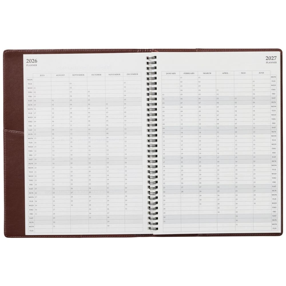 4 J.Burrows A4 Week to View Executive FY26/27 Diary Tan, 4 of 7