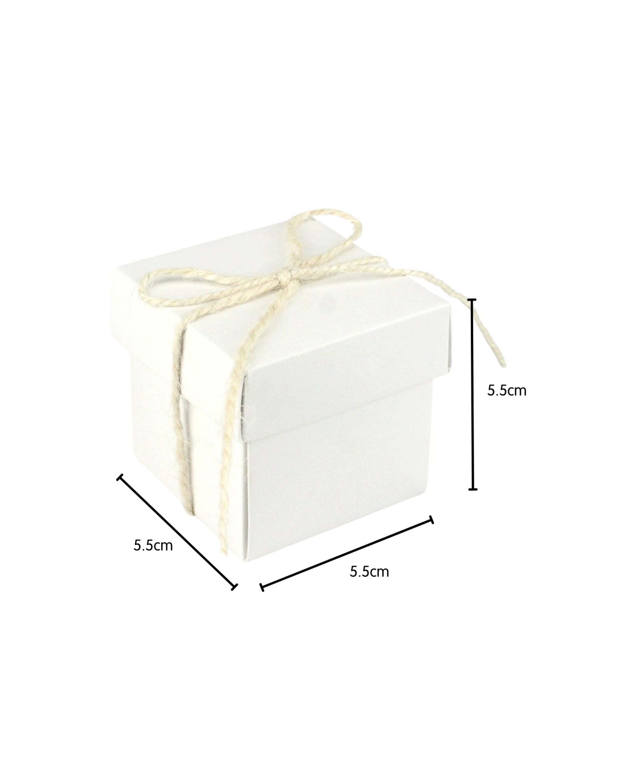 2 Party Maker Small Favour Boxes With Twine Pack of 6 - White, 2 of 3