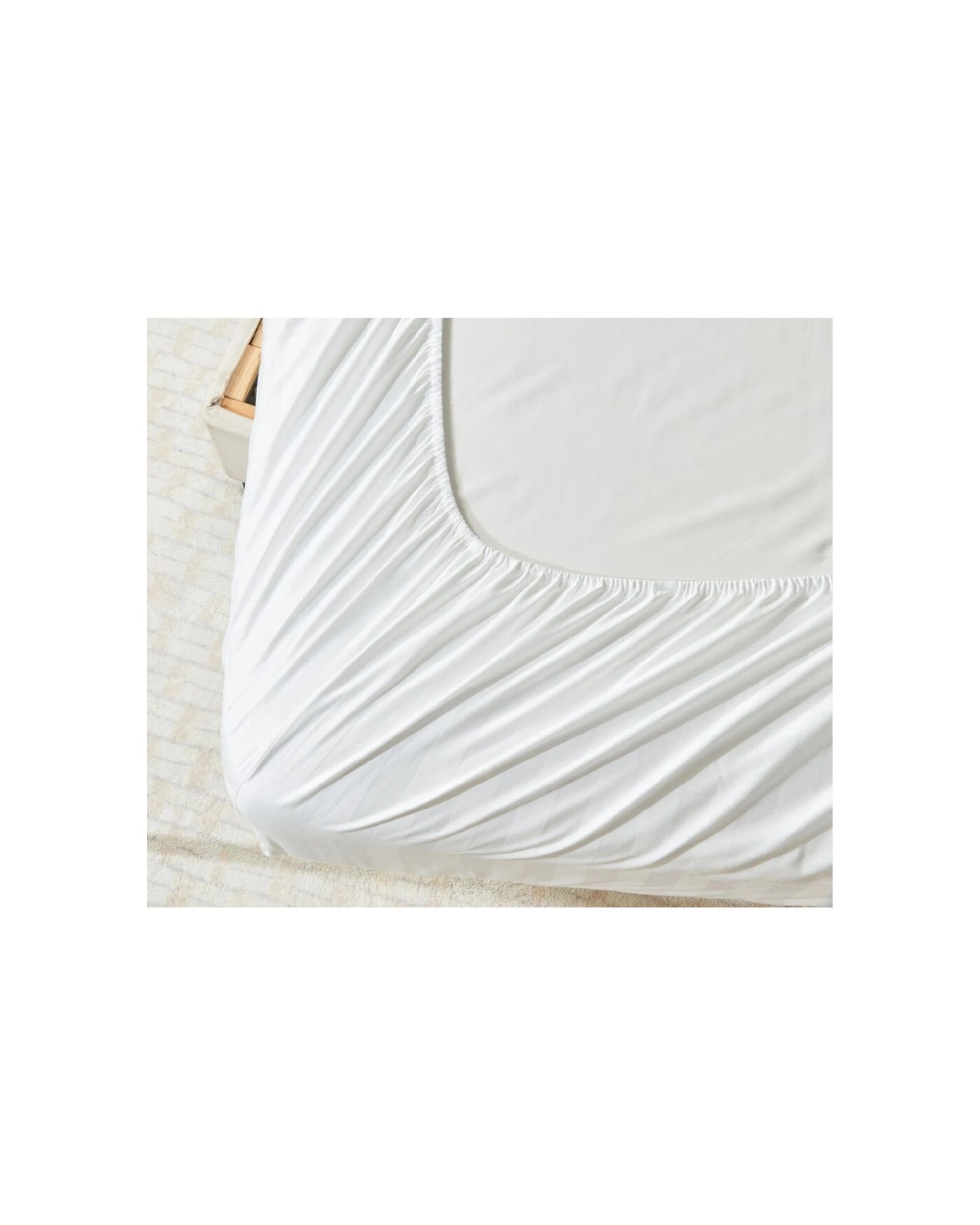 7 Grosvenor House 500TC Cotton Hotel Stripe Bed Bedding Sheet Set - King Bed - White, 7 of 7