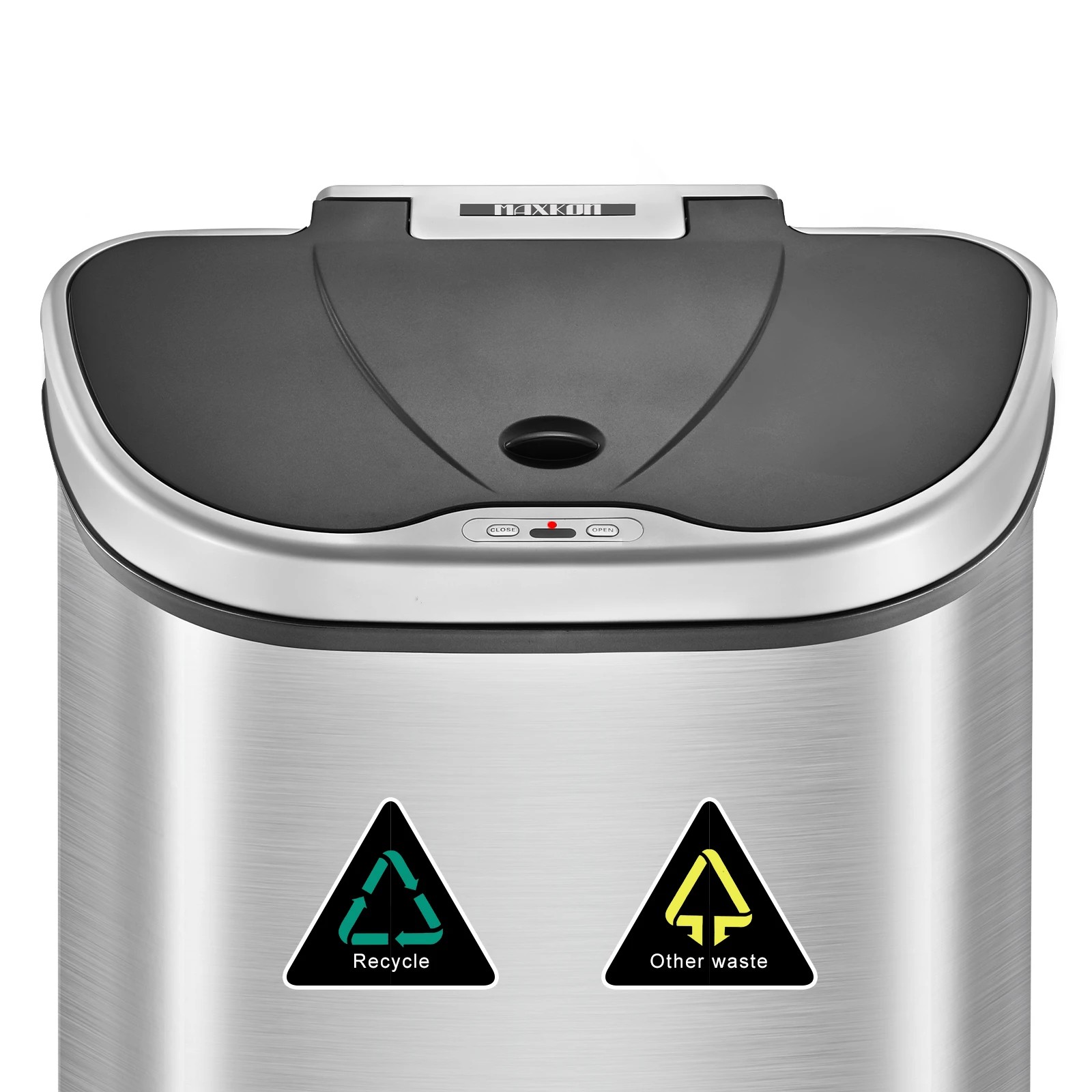 2 Maxkon 70L Sensor Rubbish Bin Dustbin Recycling Waste Garbage Motion Dual Kitchen Trash Can Auto Household Stepbin, 2 of 4