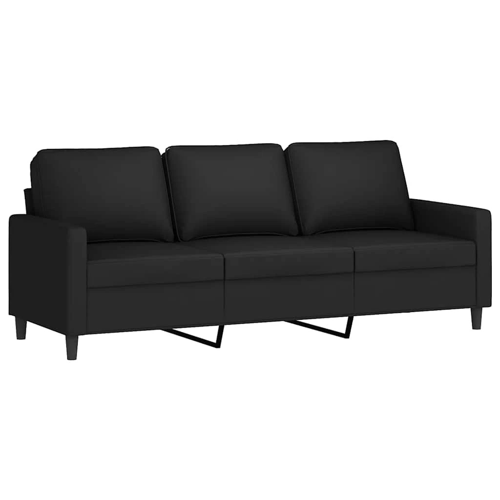 3 Vidaxl 2 Piece Sofa Set With Cushions Velvet - Black, 3 of 6