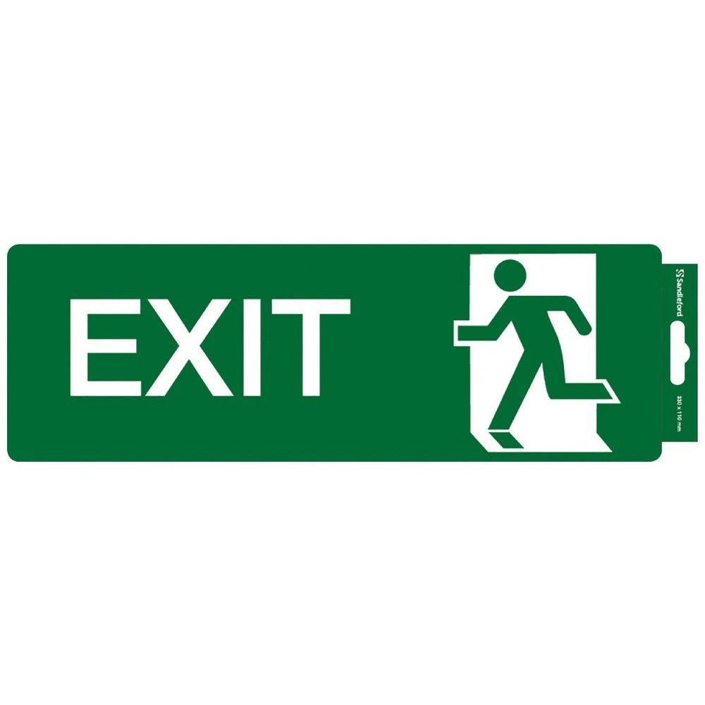 1 Exit Straight Self-Adhesive Sign, 1 of 1