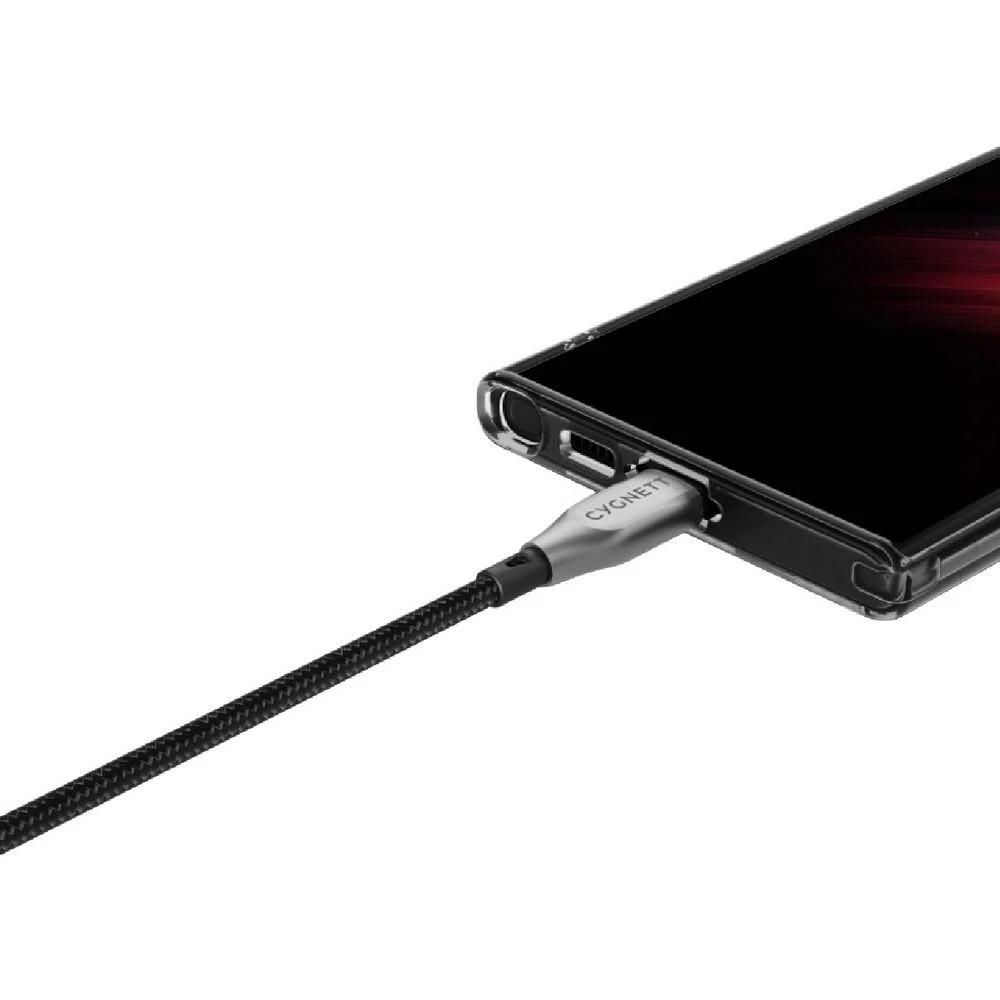 3 Cygnett Armoured USB-A to USB-C Cable 2m Black, 3 of 3