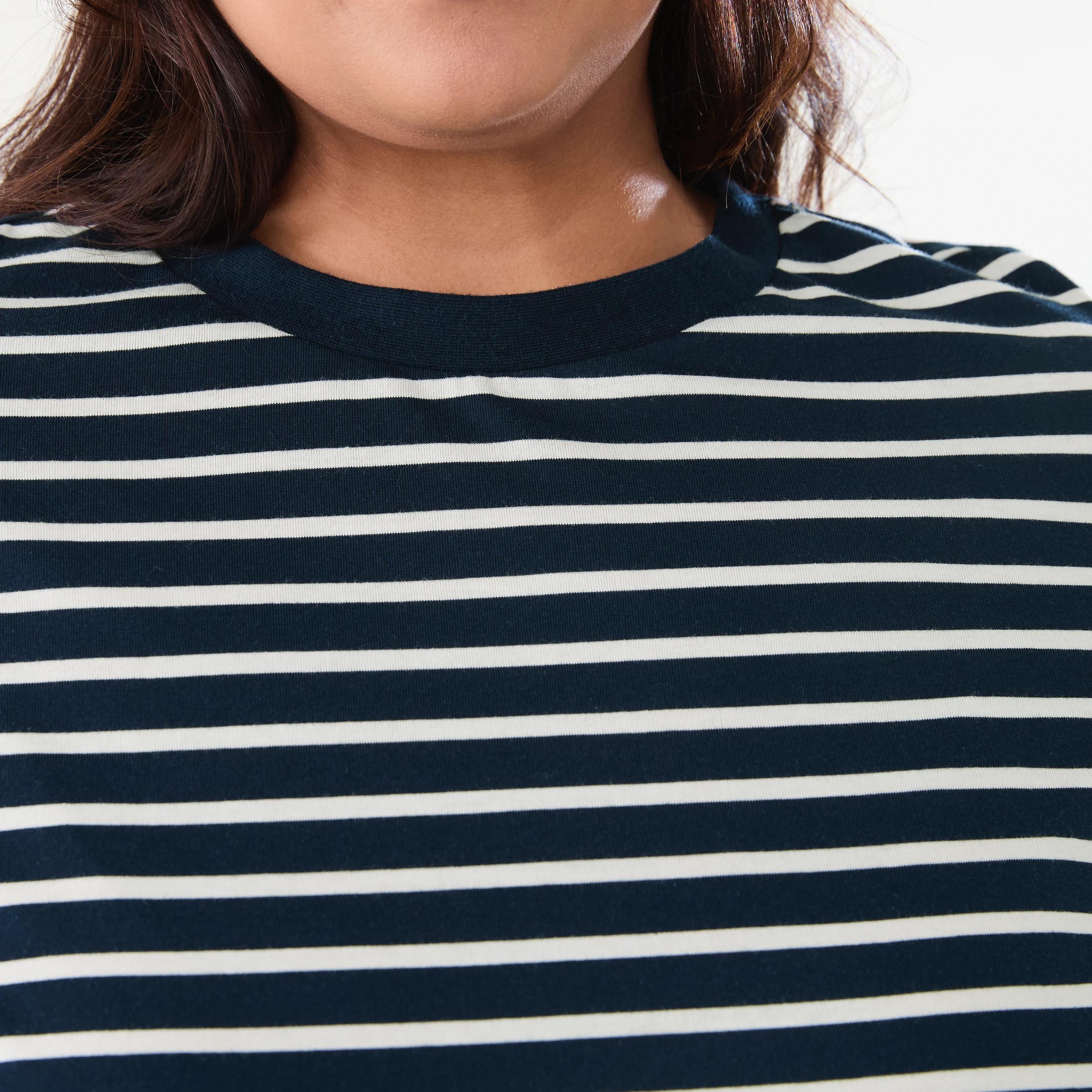 5 Curve Short Sleeve T-shirt Dress NAVY STRIPE SKY CAPTAIN, 5 of 5