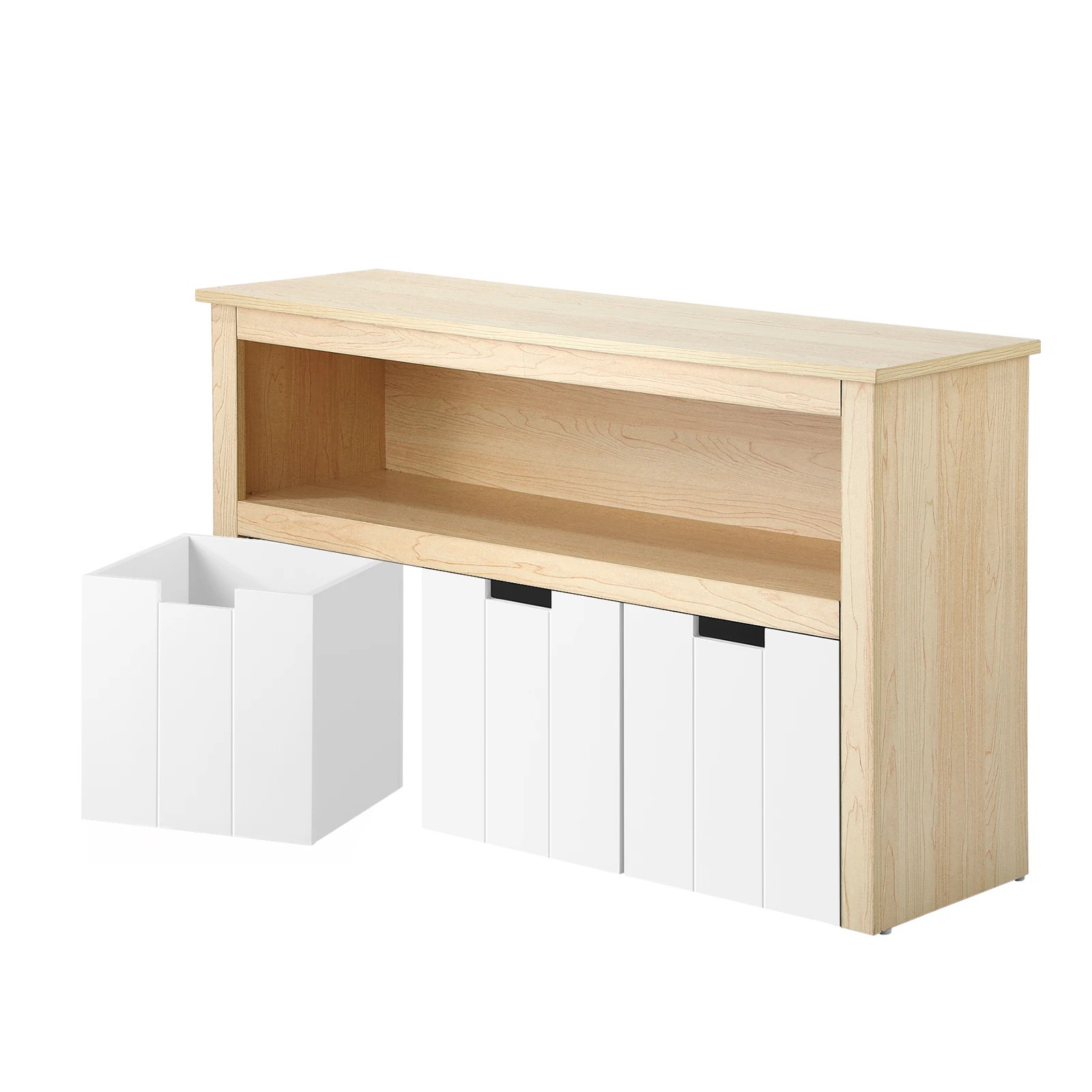 1 Oikiture Kids Toy Storage Cabinet Displayshelf With 3 Portable Box - Multi, 1 of 8