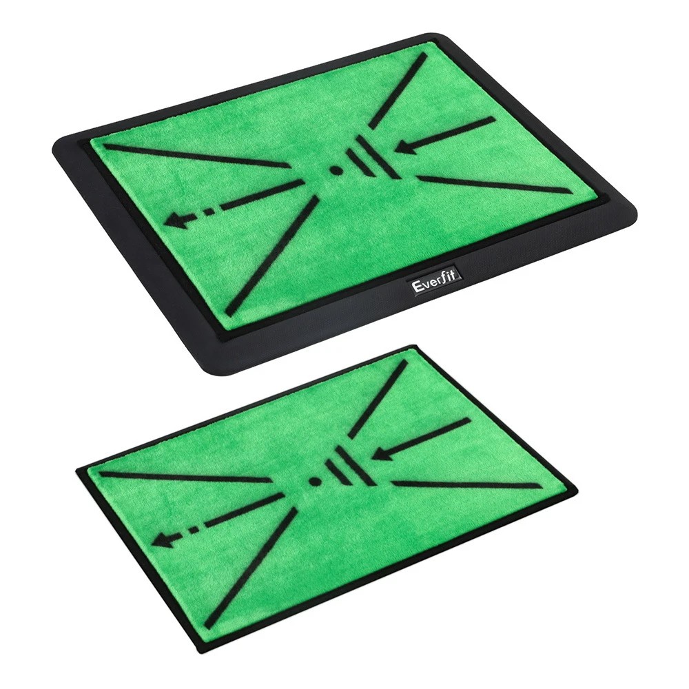 1 Everfit Golf Hitting Mat Training Swing Path Feedback Detection Batting 44x33cm - Green, 1 of 6