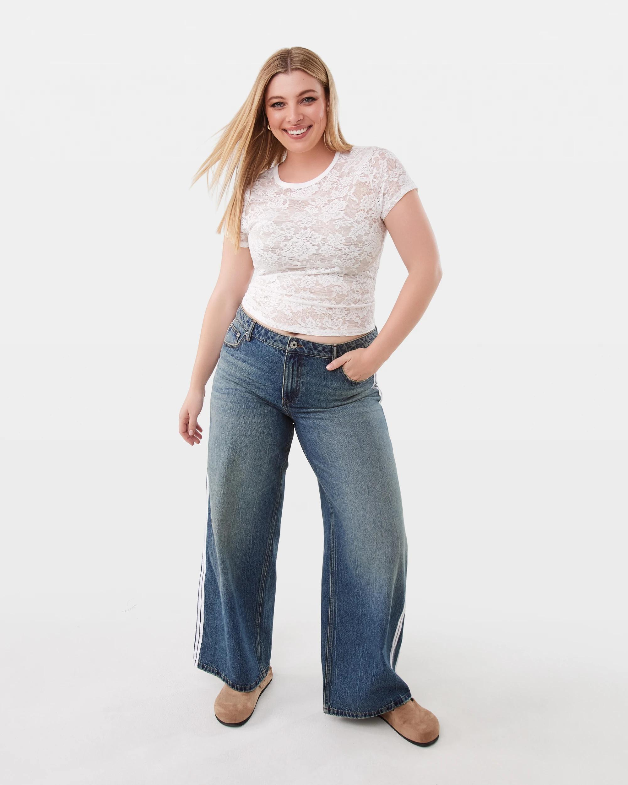 4 Lace T-shirt Snw White, 4 of 9