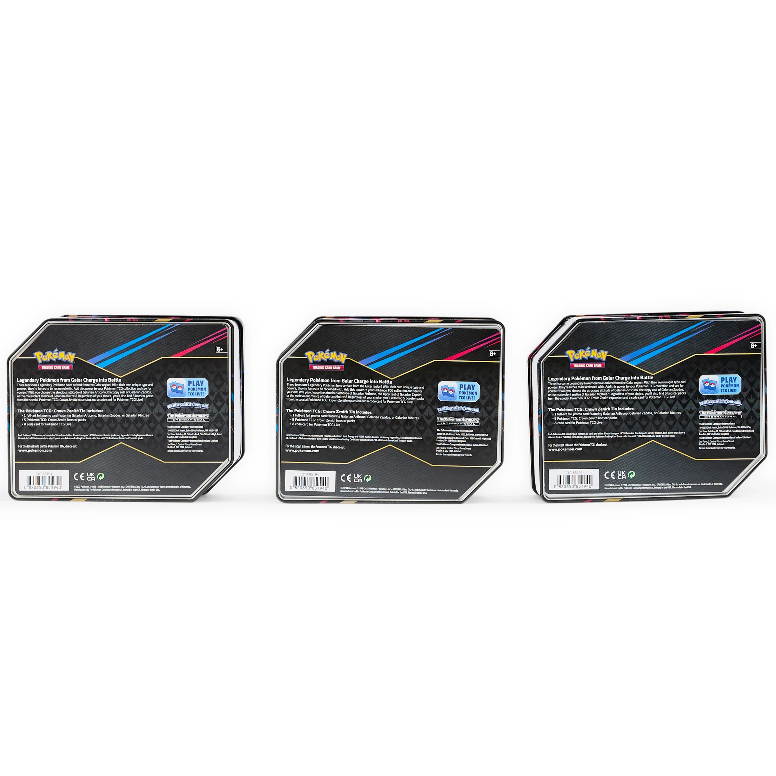 7 Pokemon Trading Card Game: Crown Zenith Tin - Assorted, 7 of 7