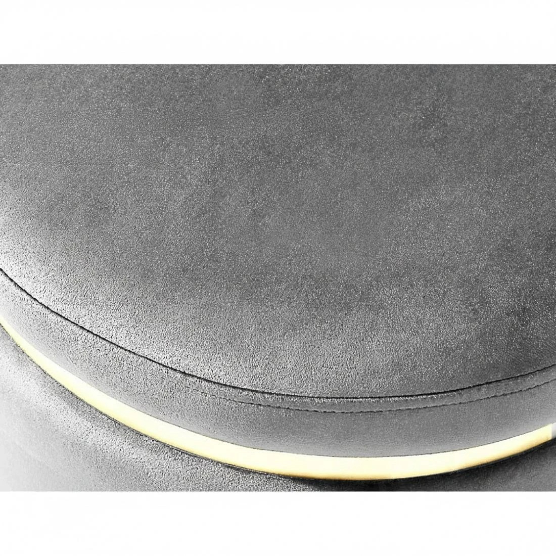 6 Artiss Ottoman Foot Stool Round Velvet Charcoal - Charcoal, 6 of 6