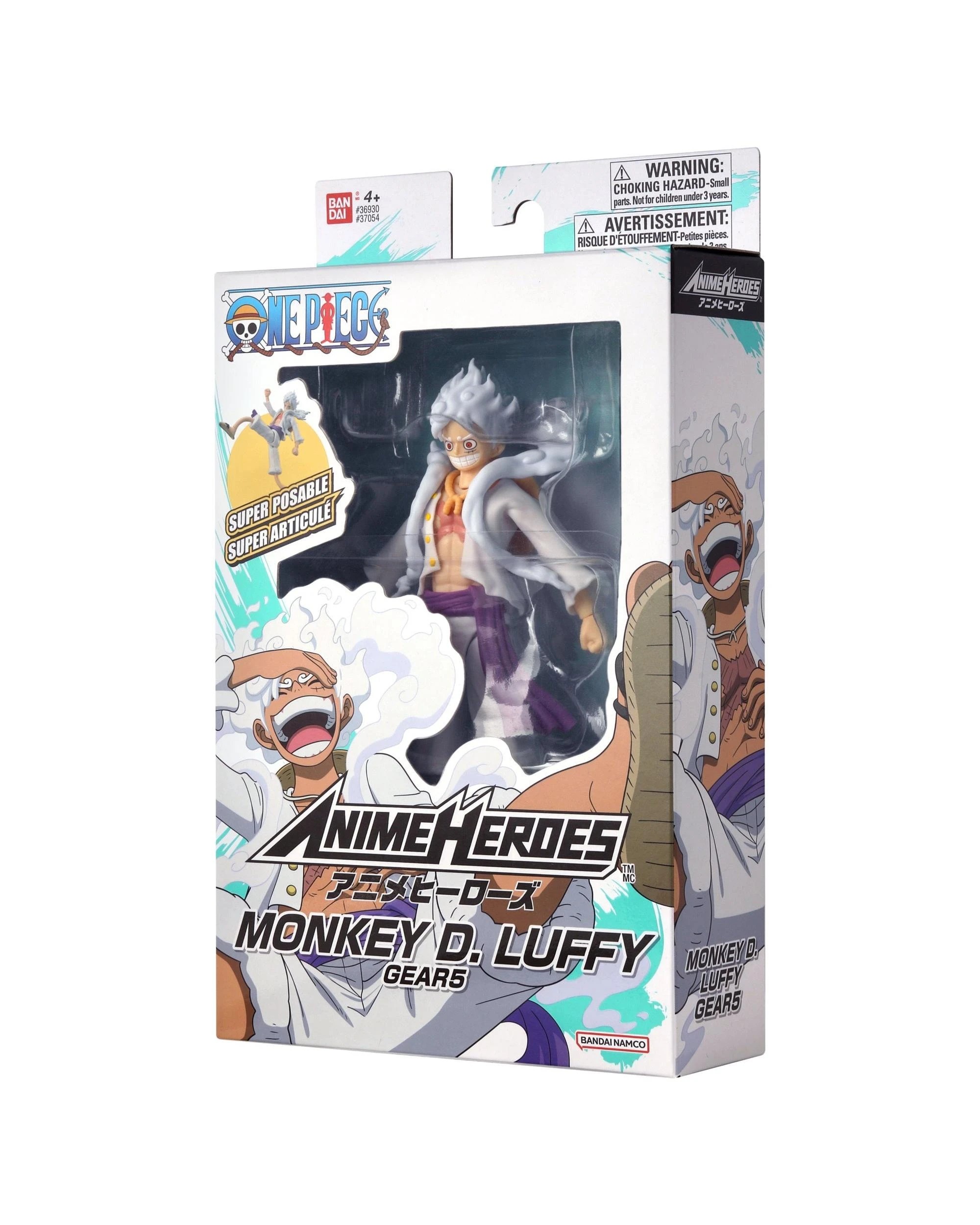 2 Anime Heroes One Piece Monkey D. Luffy - Gear 5 -  Figure, 2 of 9
