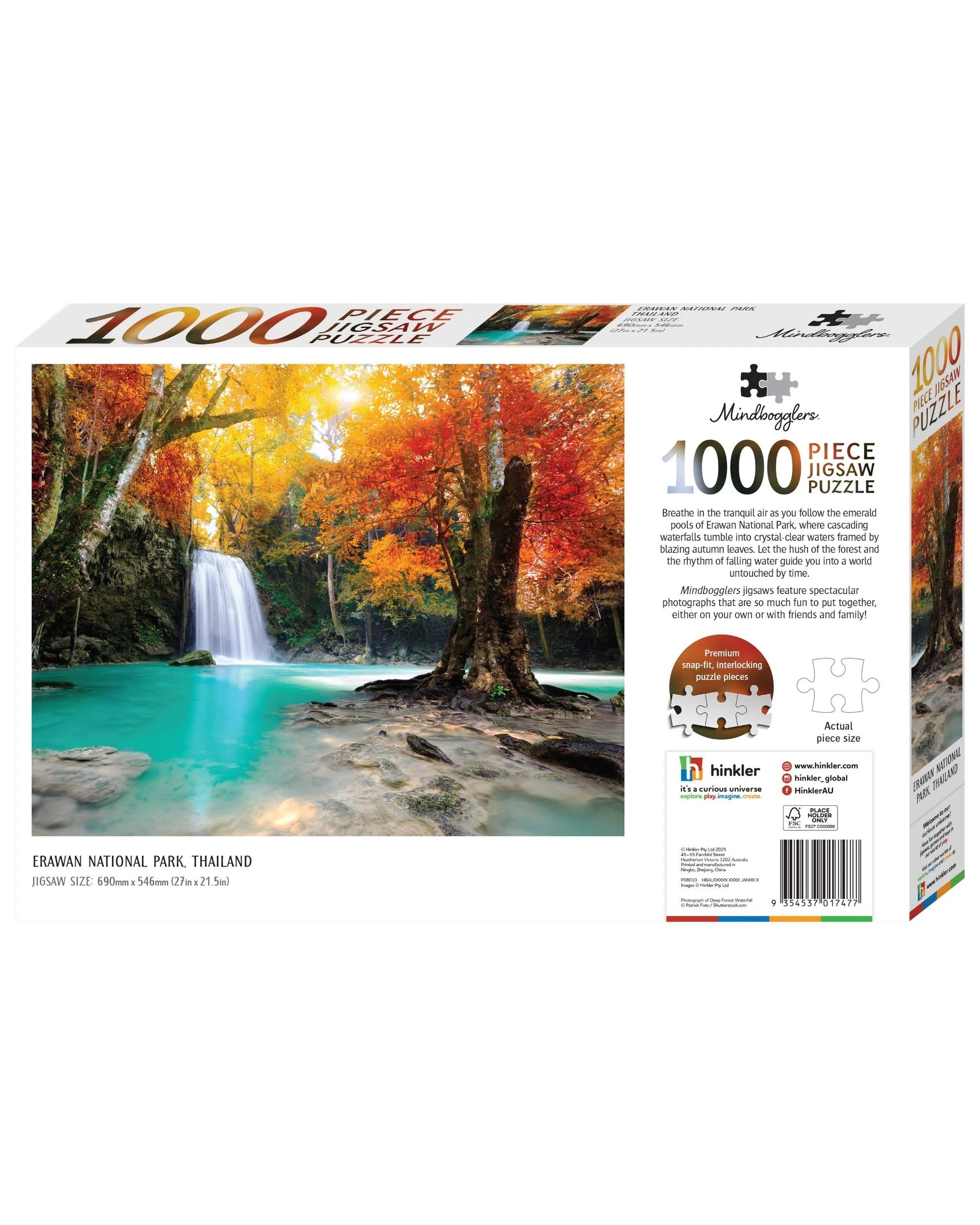 3 Hinkler Mindbogglers Erawan National Park Thailand 1000 Piece Puzzle, 3 of 3
