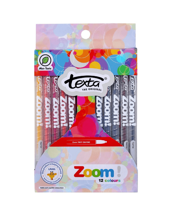 Texta Zoom Twistable Crayons 12 Pack
