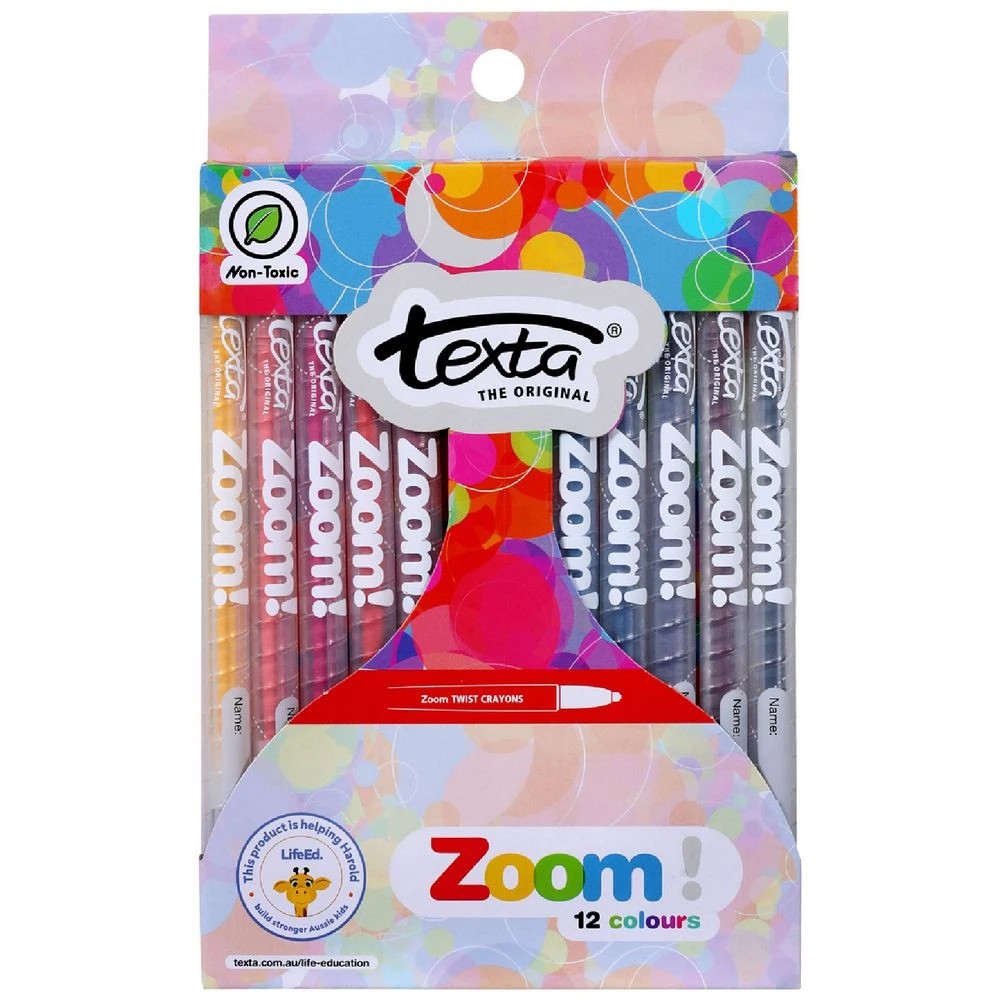 1 Texta Zoom Twistable Crayons 12 Pack, 1 of 4