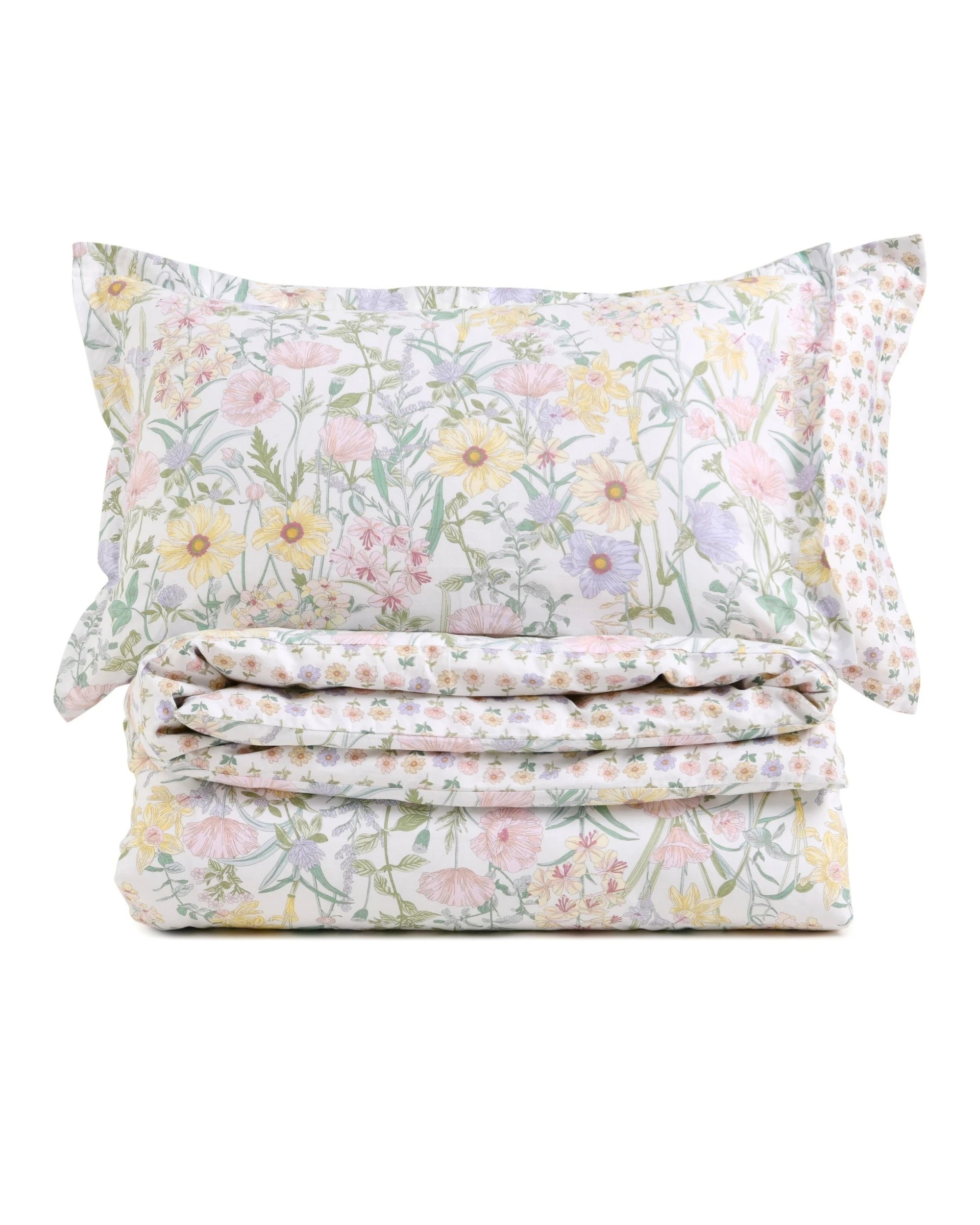 6 Dreamaker 100% Amara Cotton Reversible Quilt Cover Set - King Single Bed - Floral and Botanical, 6 of 8