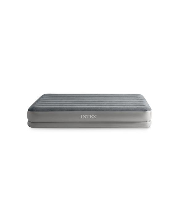 Intex Dura-Beam Prestige Inflatable Airbed w/ Built-In USB Pump - Queen Bed - Grey