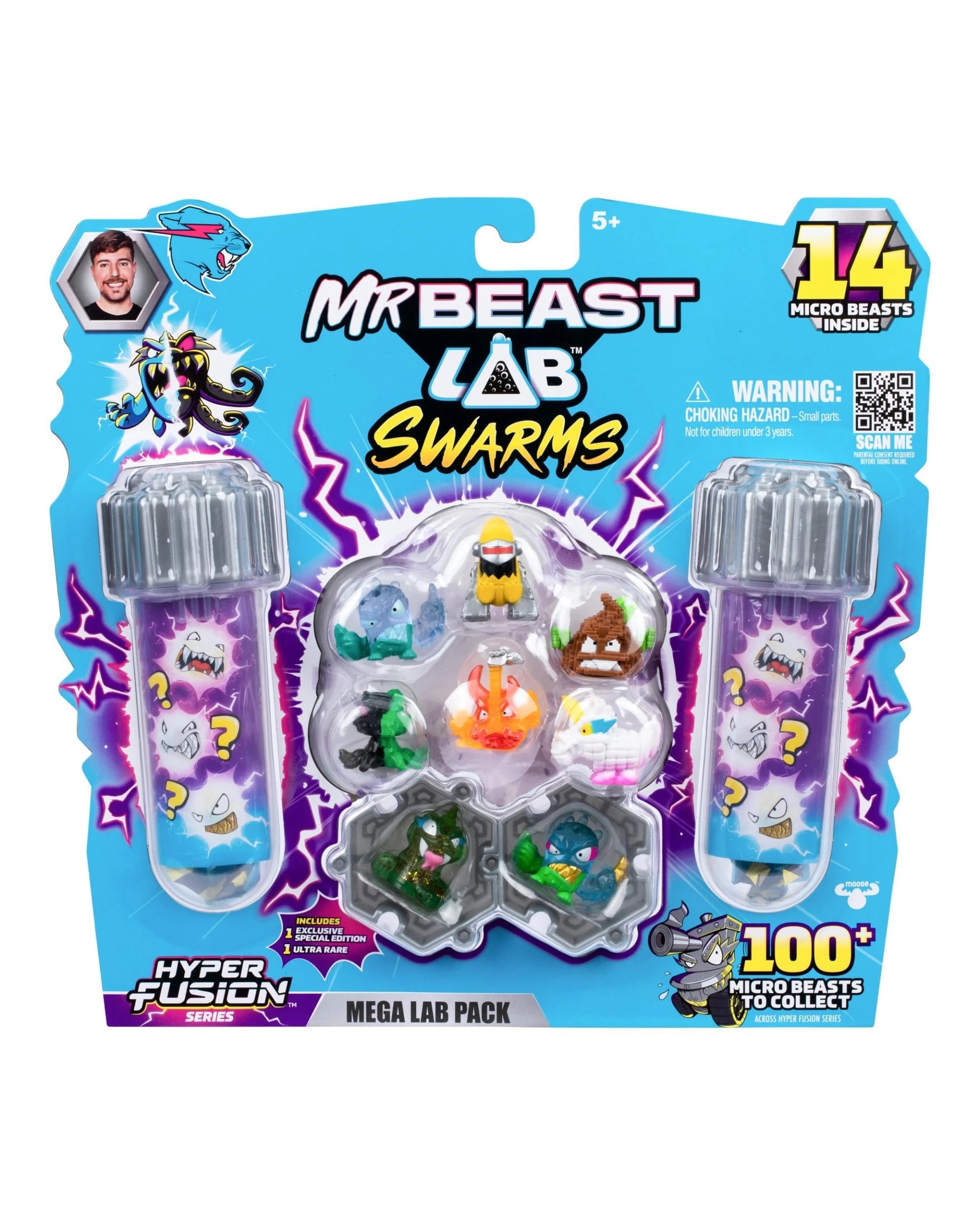 3 Mr Beast Lab Swarms Hyper Fusion Series Mega Lab 14 Figure Pack - Battle Banana, 3 of 7