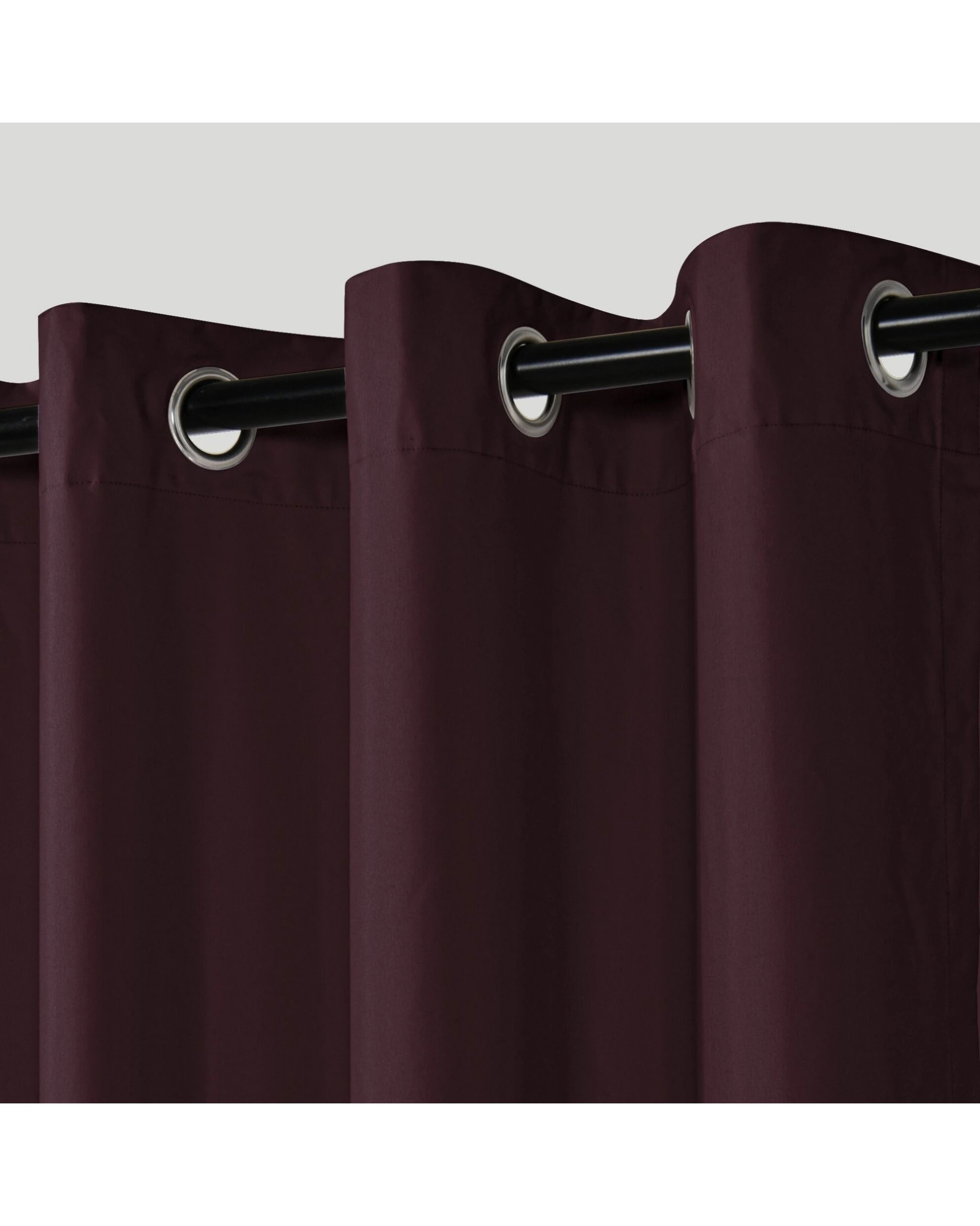 2 Sherwood Home Orlando Blockout Eyelet Curtain Pair 225x223cm - Plum, 2 of 5