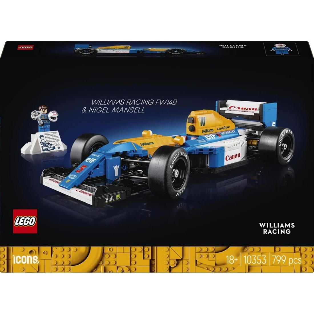 1 LEGO Icons Williams Racing FW14B & Nigel Mansell 10353, 1 of 10