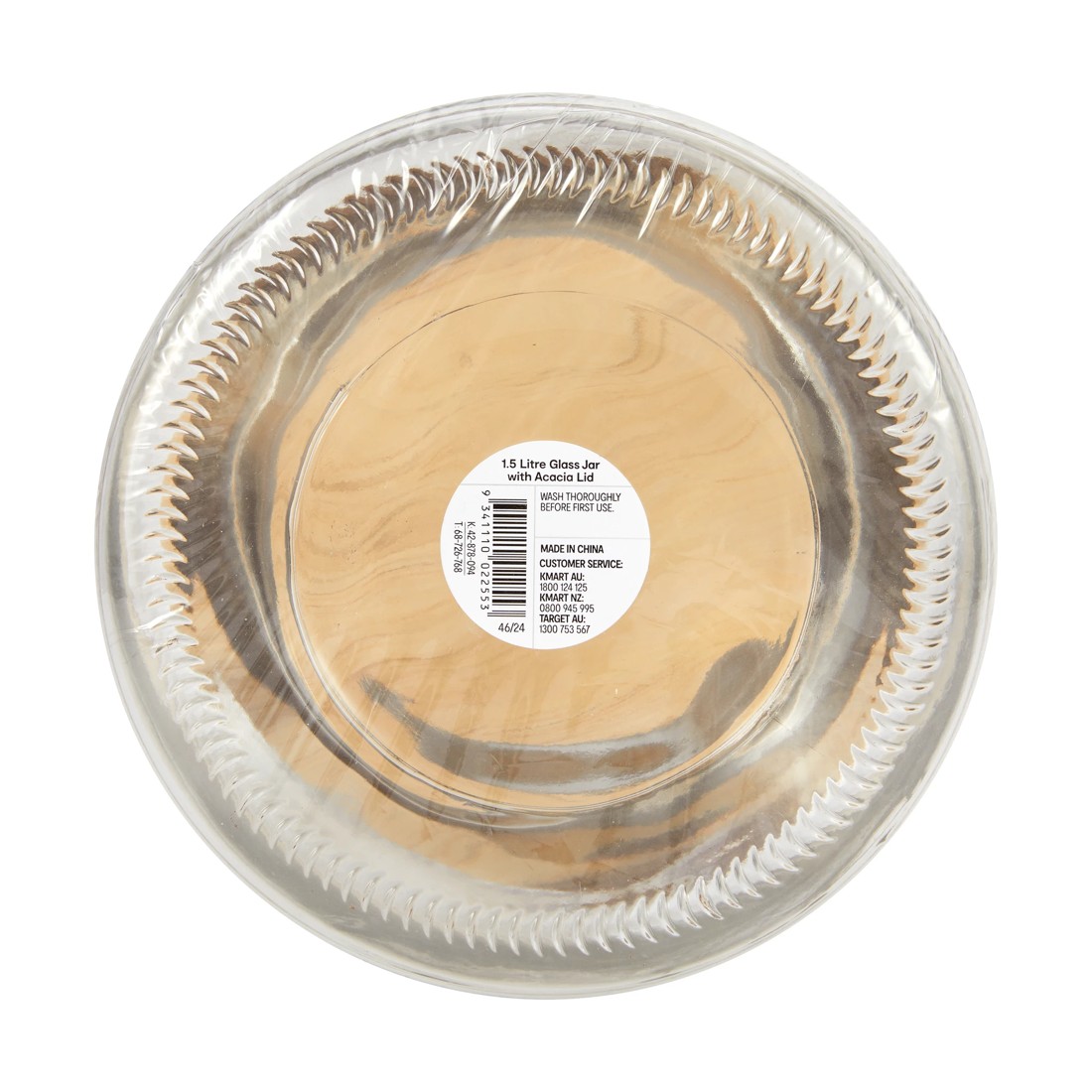 3 1.5L Glass Jar with Wood Lid, 3 of 5