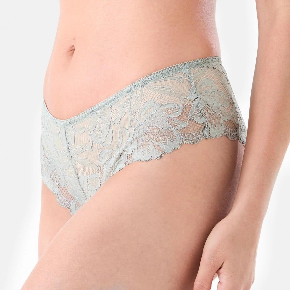 2 Co-ordinated Bloom Lace Briefs Ice Grn, 2 of 4