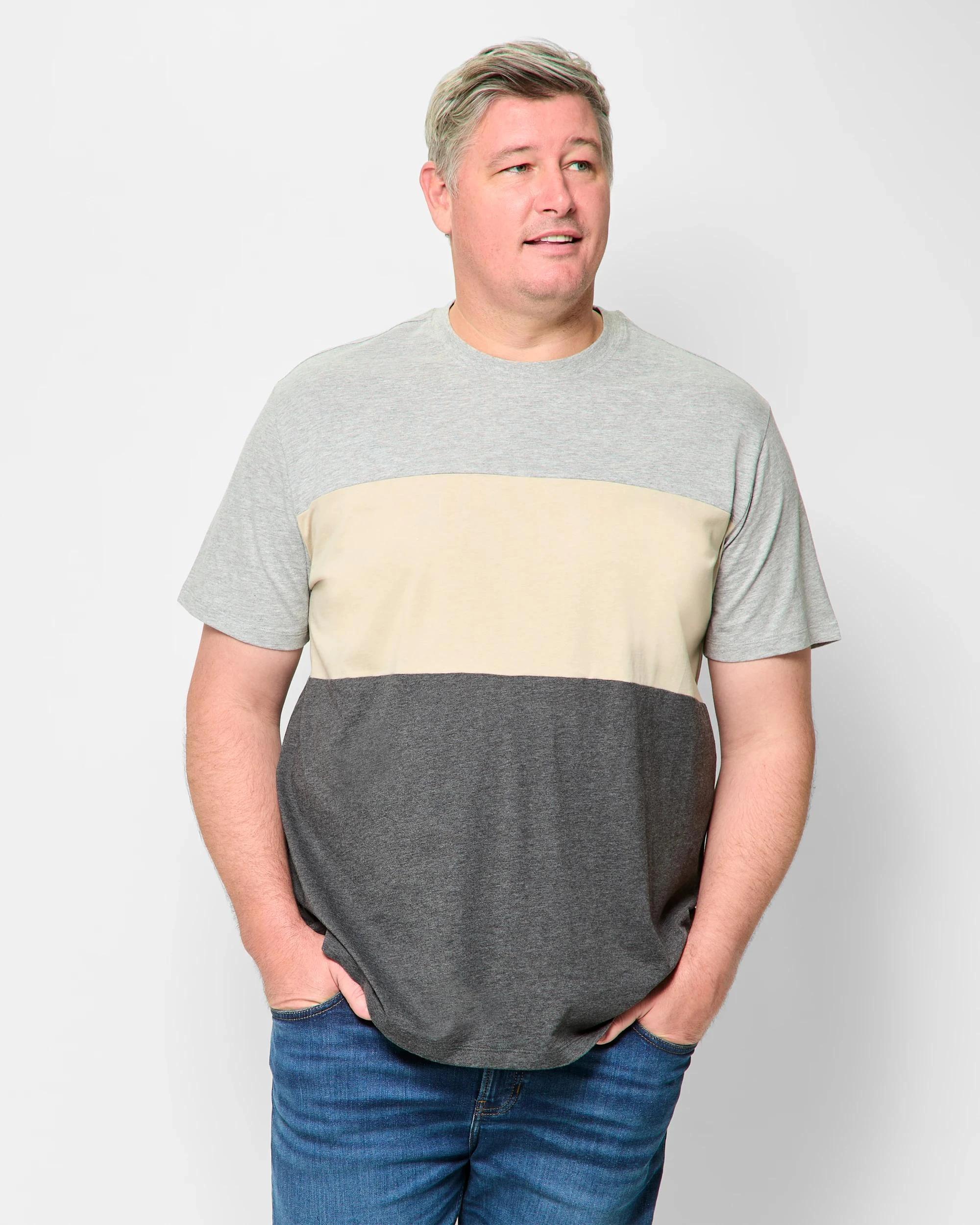 1 Target Plus Size Australian Cotton Blend Panel T-Shirt ALLOY, 1 of 5