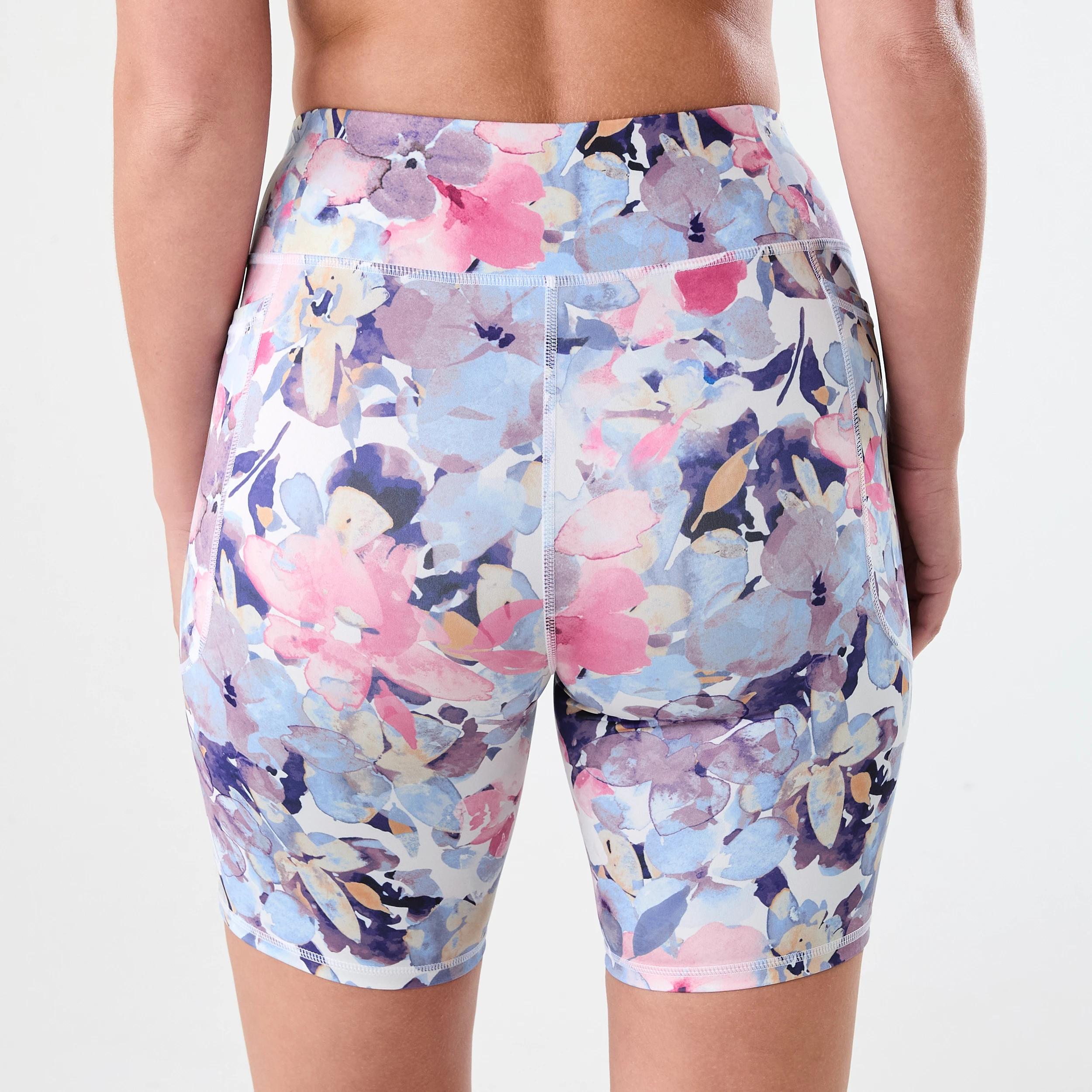 3 Active Womens Recycled Bike Shorts OCEAN PEONY, 3 of 6