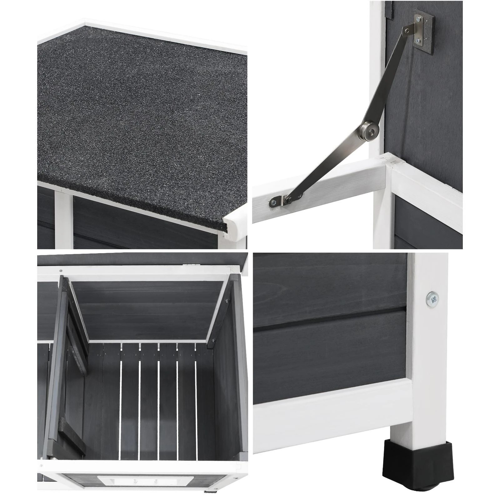 6 Alopet Dog Kennel House Outdoor Pet Wooden Cage Kennels Indoor Cabin Box Awning - Multi, 6 of 10