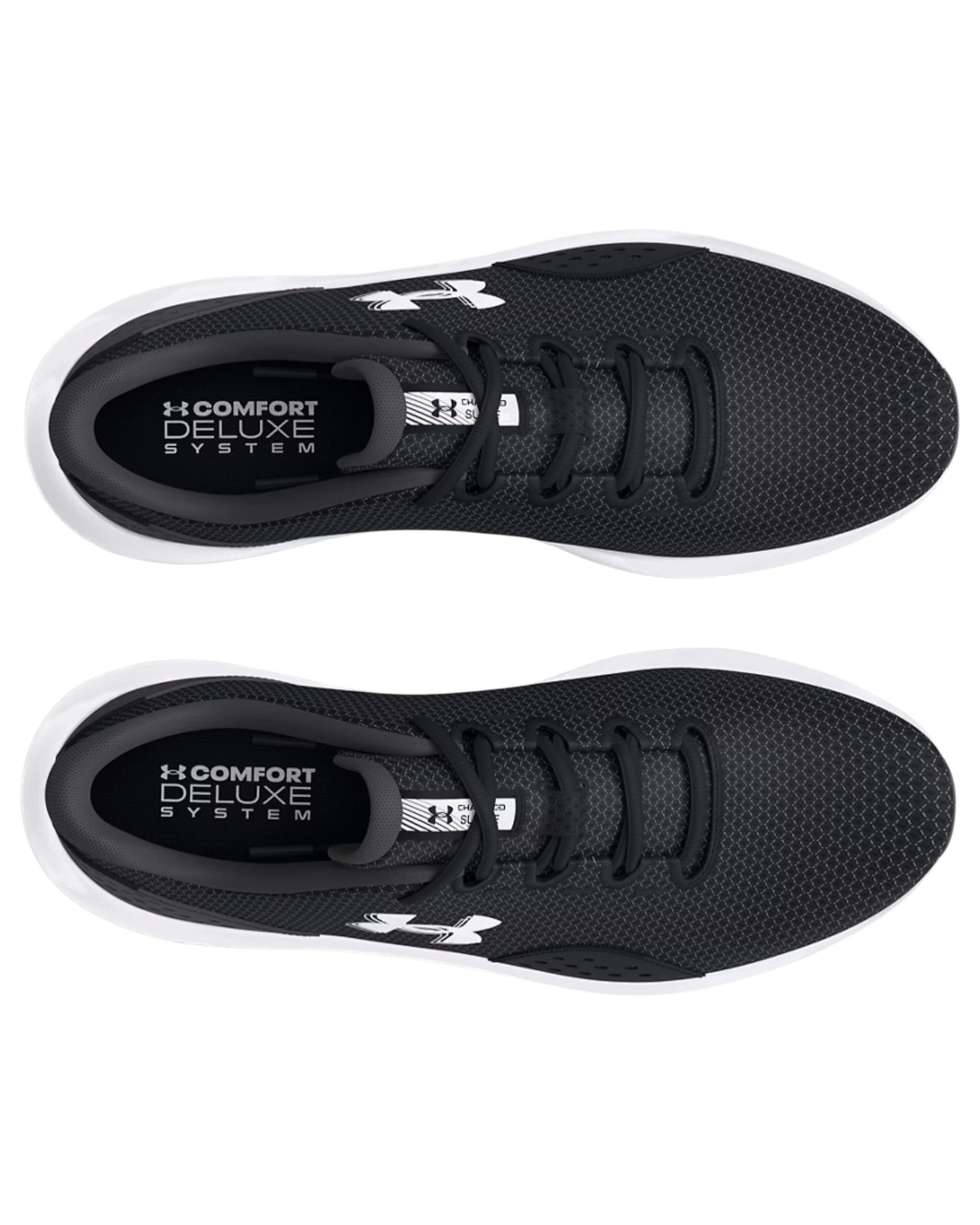 2 Under Armour Mens Surge 4 Black/ White Athletic Shoes BLACK/WHITE, 2 of 5