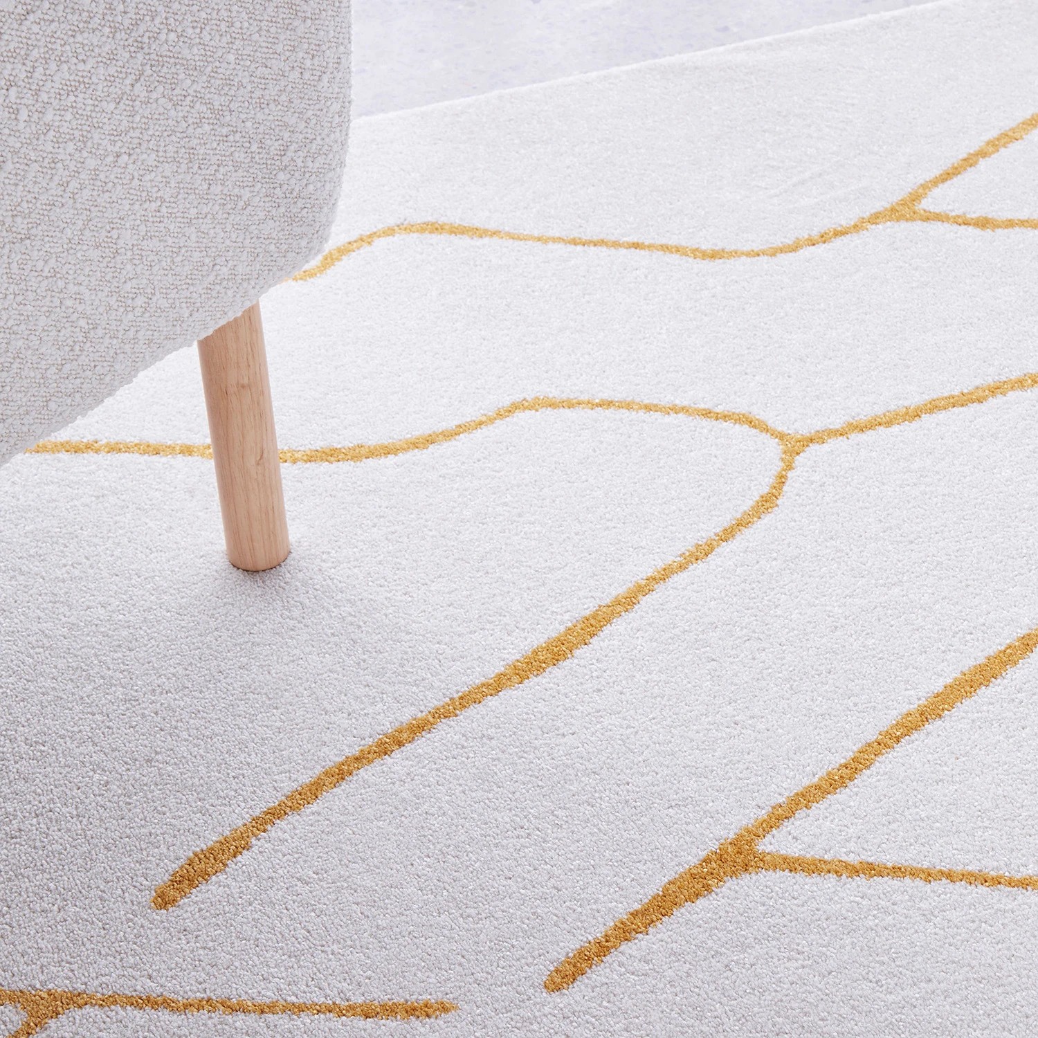 7 Common Ground Rugs Elysium Ivy Gold 290x200cm - Large Power Loomed Pet Friendly Floor Rug - Natural, 7 of 9