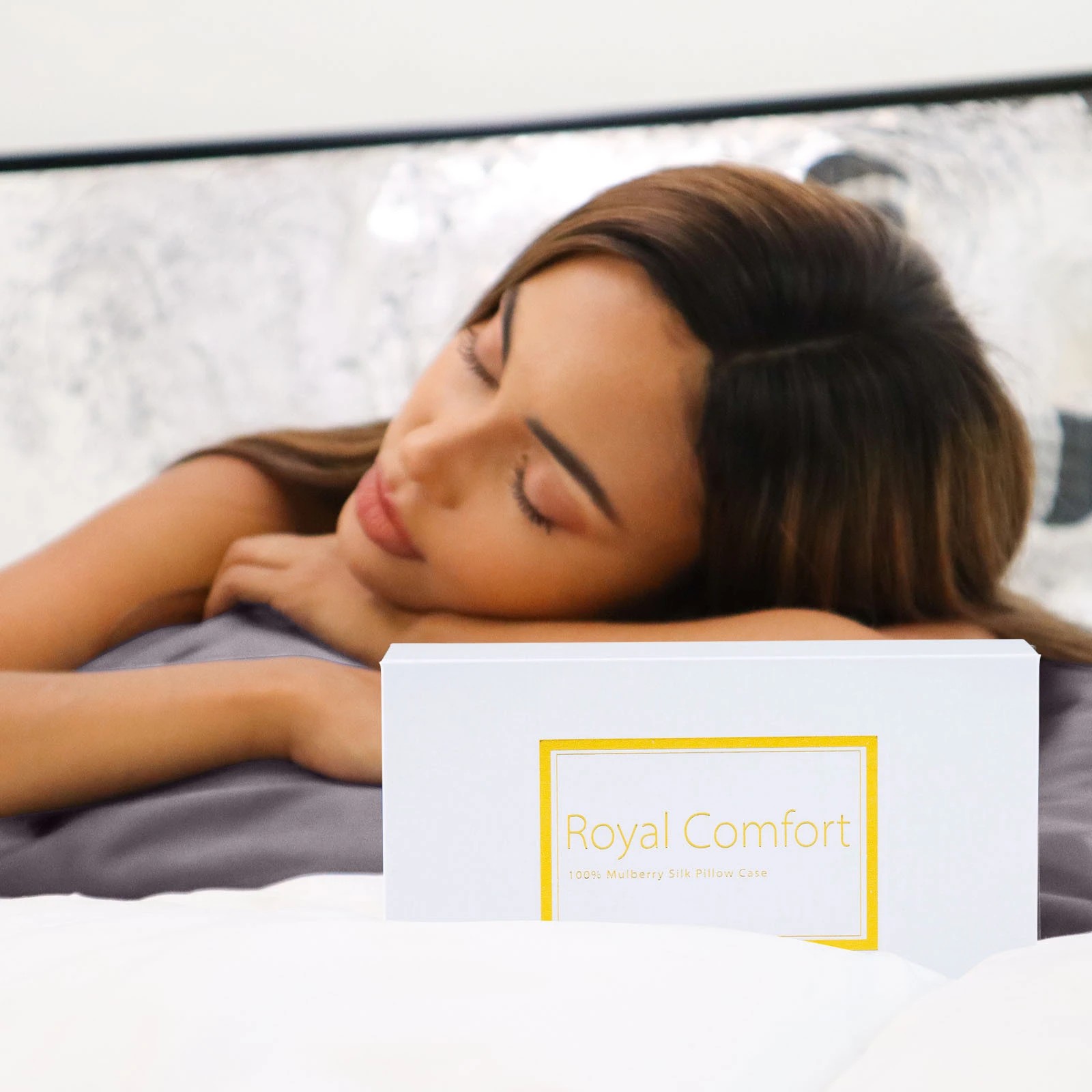 8 Royal Comfort Mulberry Soft Silk Luxurious Hypoallergenic Pillowcase Twin Pack - Charcoal, 8 of 10