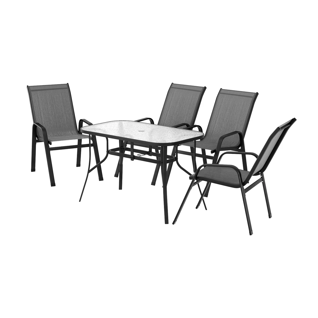 1 Gardeon 5PC Outdoor Dining Set Table and Chairs Patio Furniture Bistro Set Garden - Multi, 1 of 2
