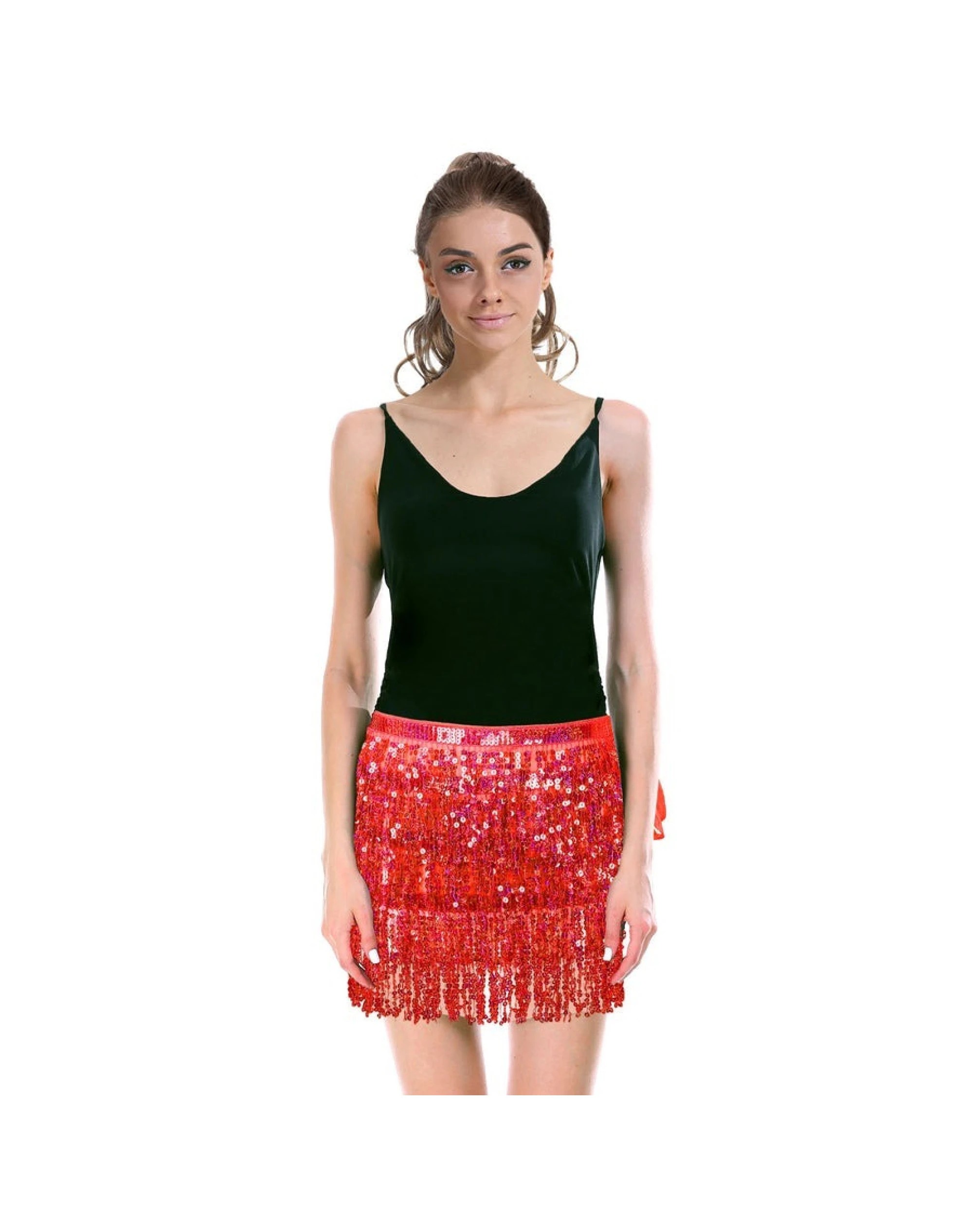 1 BR Costumes Sequin Fringe Skirt with Adjustable Tie for Costume Parties - One Size, 1 of 1