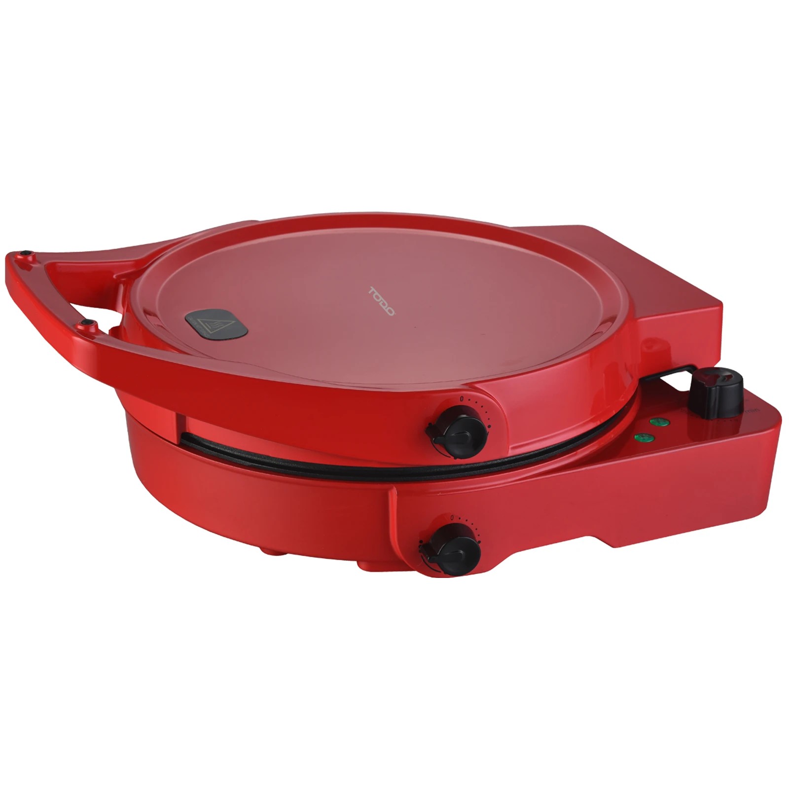 4 Todo 1800w Electric Pizza Maker Pizza Oven Dual Temperature Control Flat Grill - Red, 4 of 5