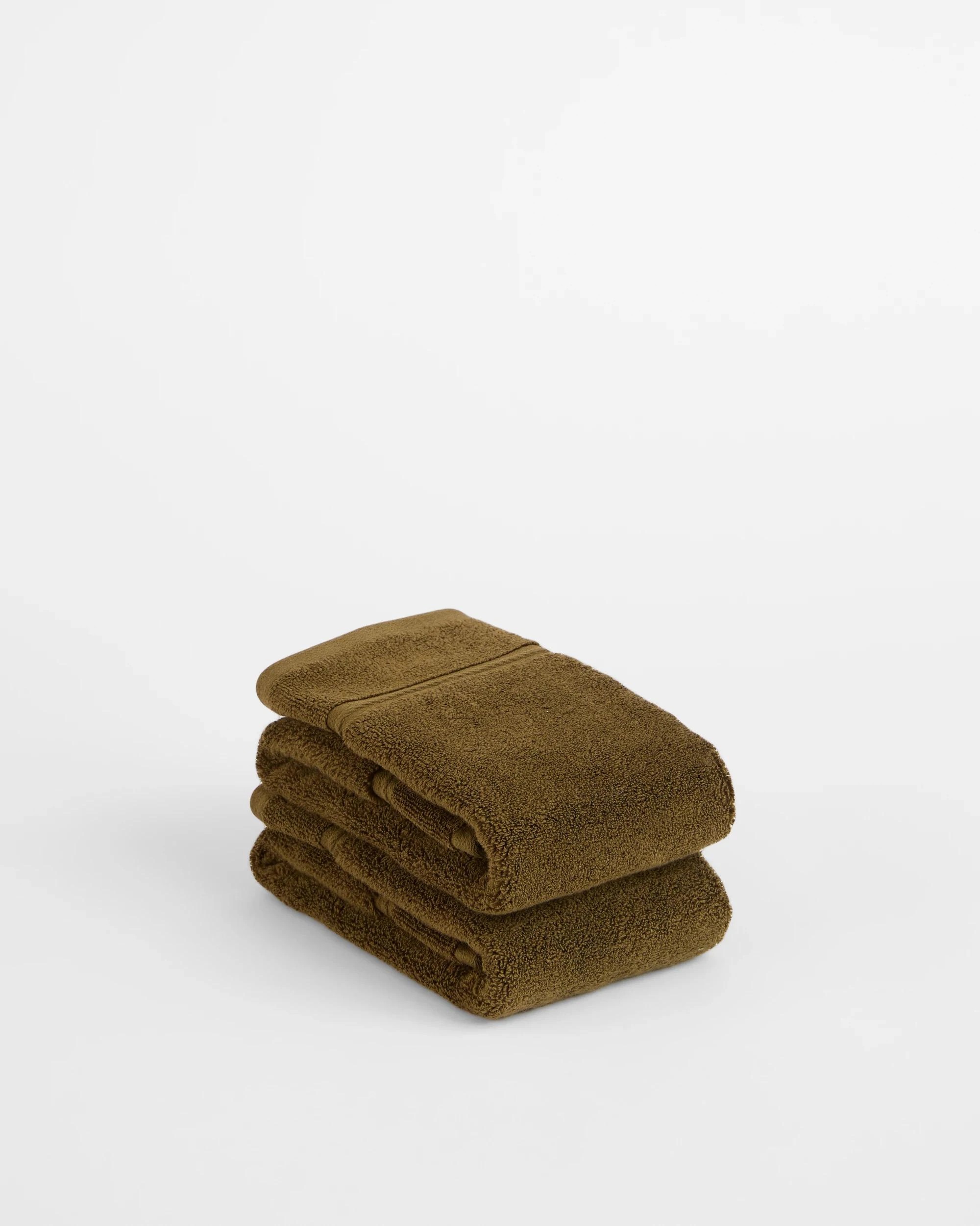 1 Target Luxury Egyptian Cotton Pile Hand Towel 2 Pack - Green, 1 of 4