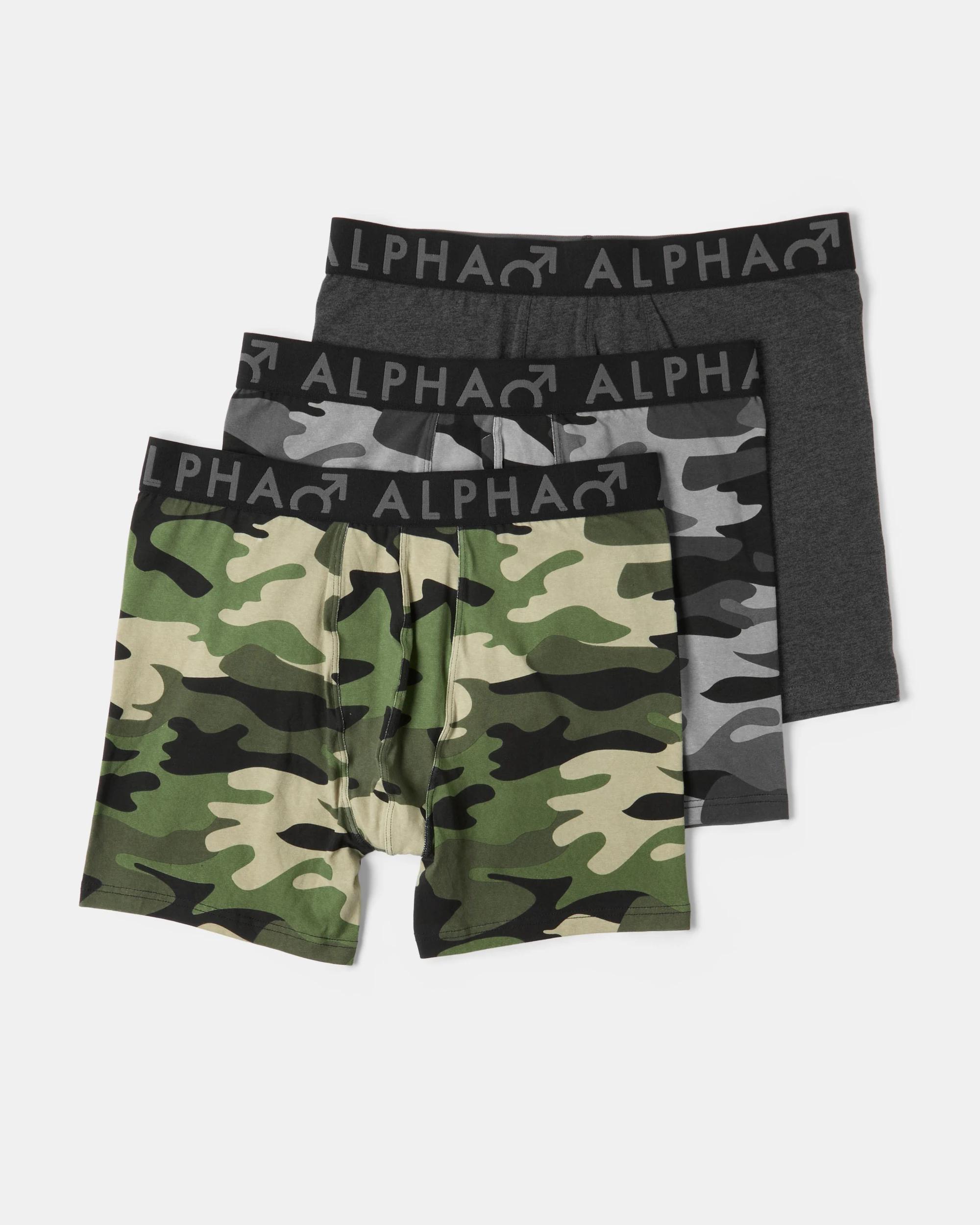 1 3 Pack Mid Length Print Trunks Multi Camo, 1 of 10