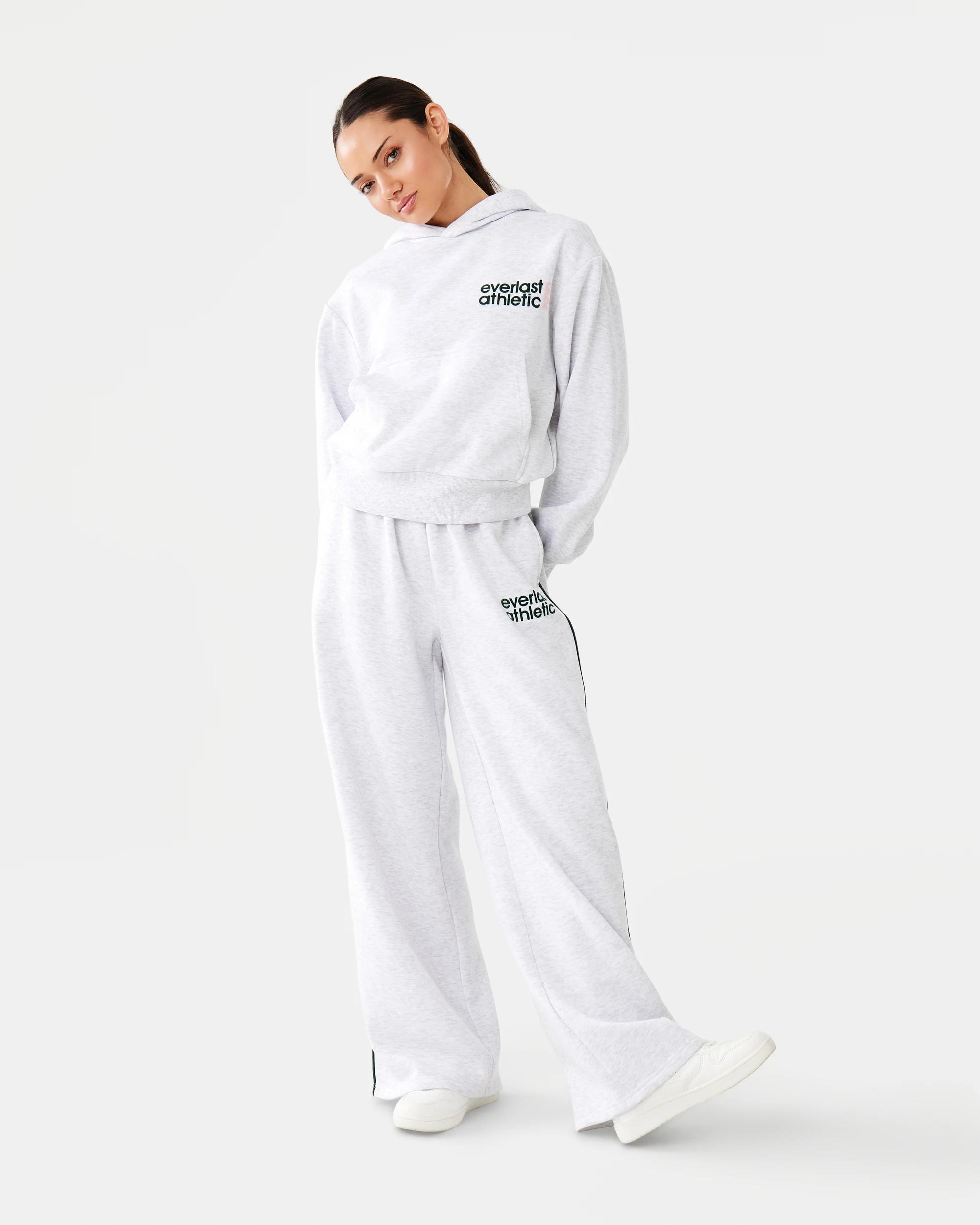 2 Everlast Womens Sports Stripe Trackpants White Marl, 2 of 10