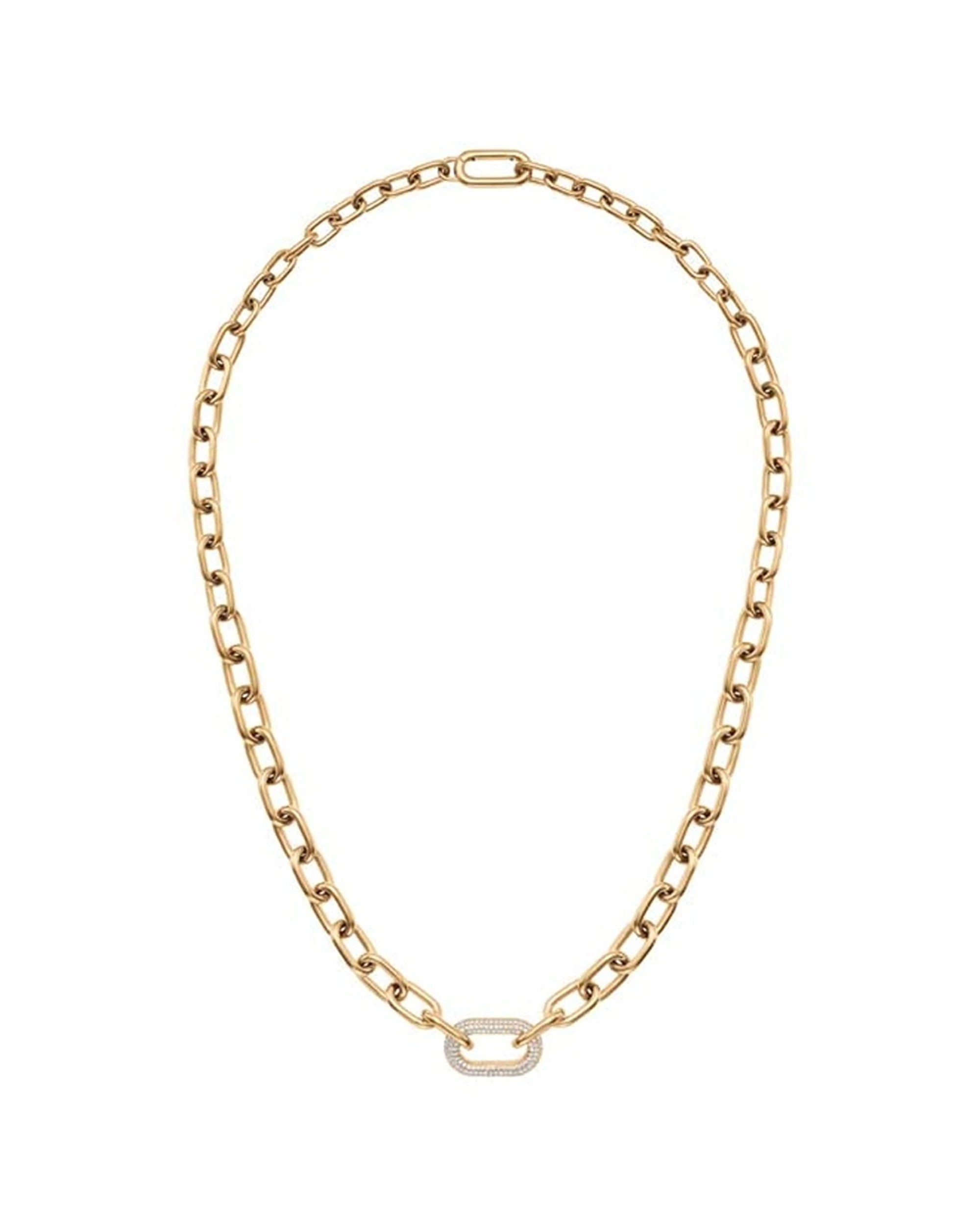 1 Daniel Wellington Crystal Link Necklace Gold Stainless Steel Jewellery - Gold, 1 of 1