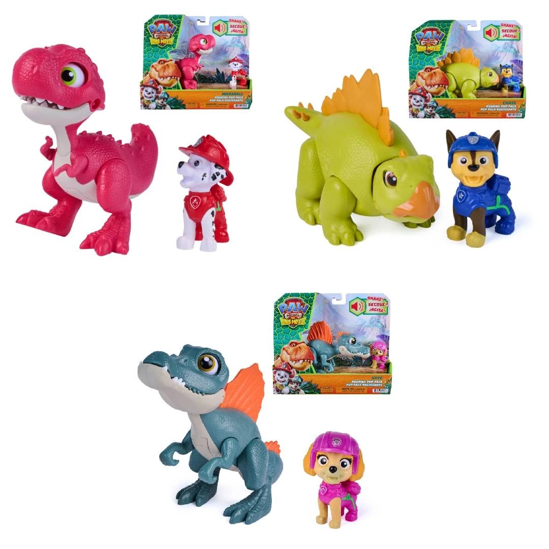 1 PAW Patrol The Dino Movie Roaring Pup Pals - Assorted, 1 of 10