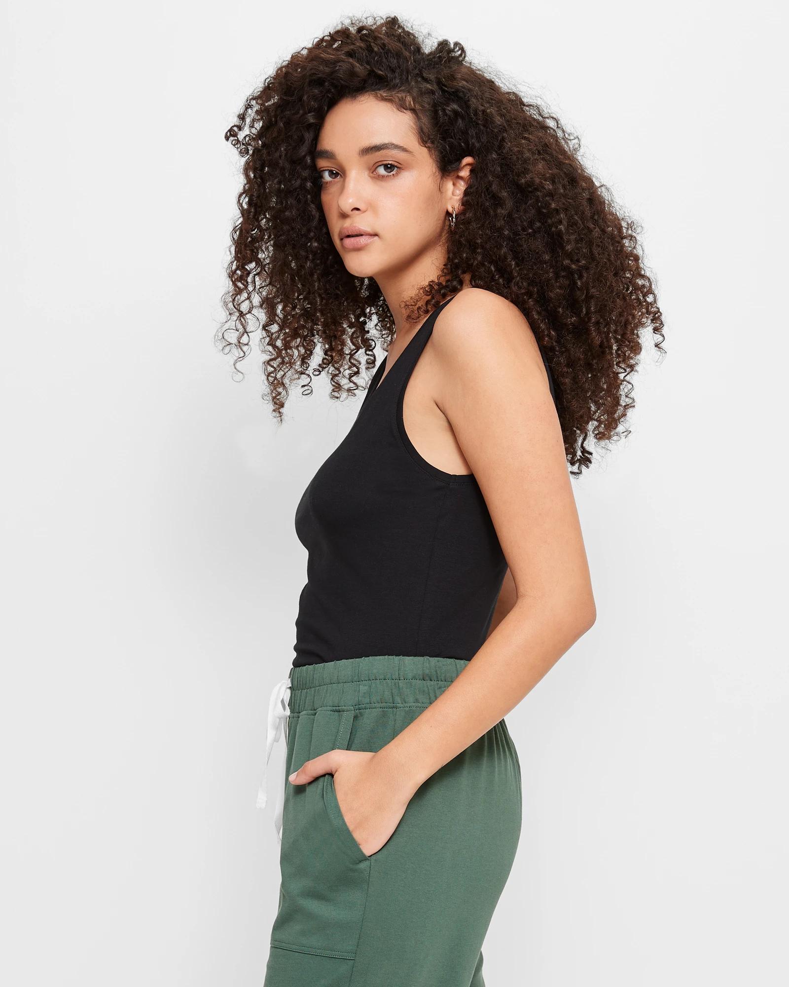 3 Target Australian Cotton Tank Top BLACK, 3 of 5