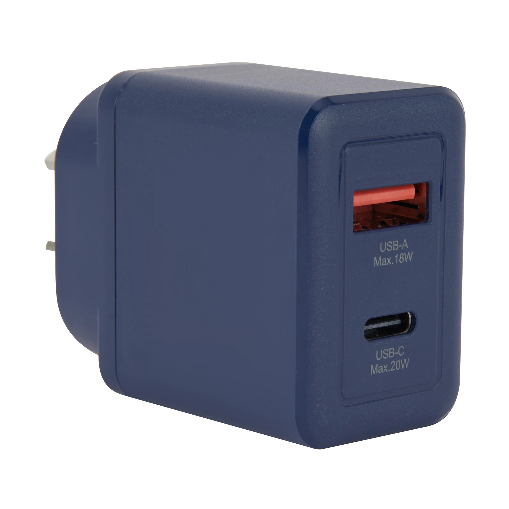 5 Wall USB Charger with USB-A to USB-C Cable - Blue, 5 of 7