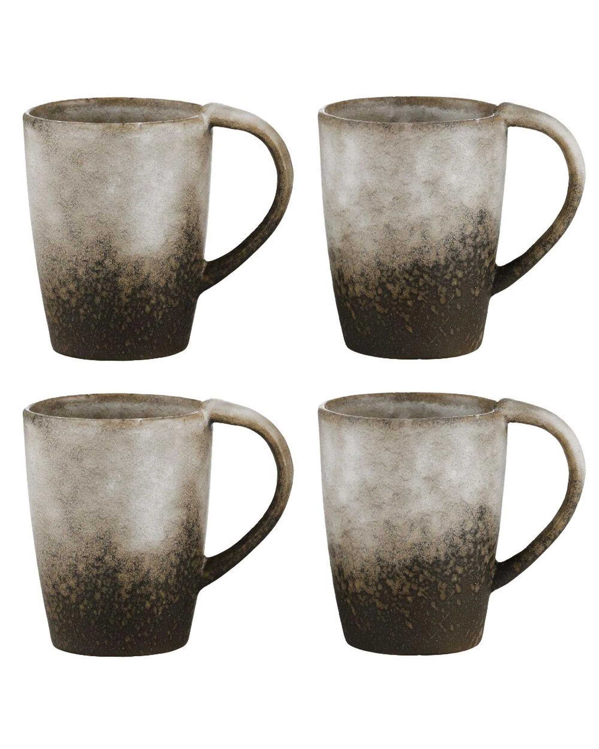 1 Grand Designs Dusk Stoneware 4 Piece Mug Set 300ml Cream & Brown - Multi, 1 of 5