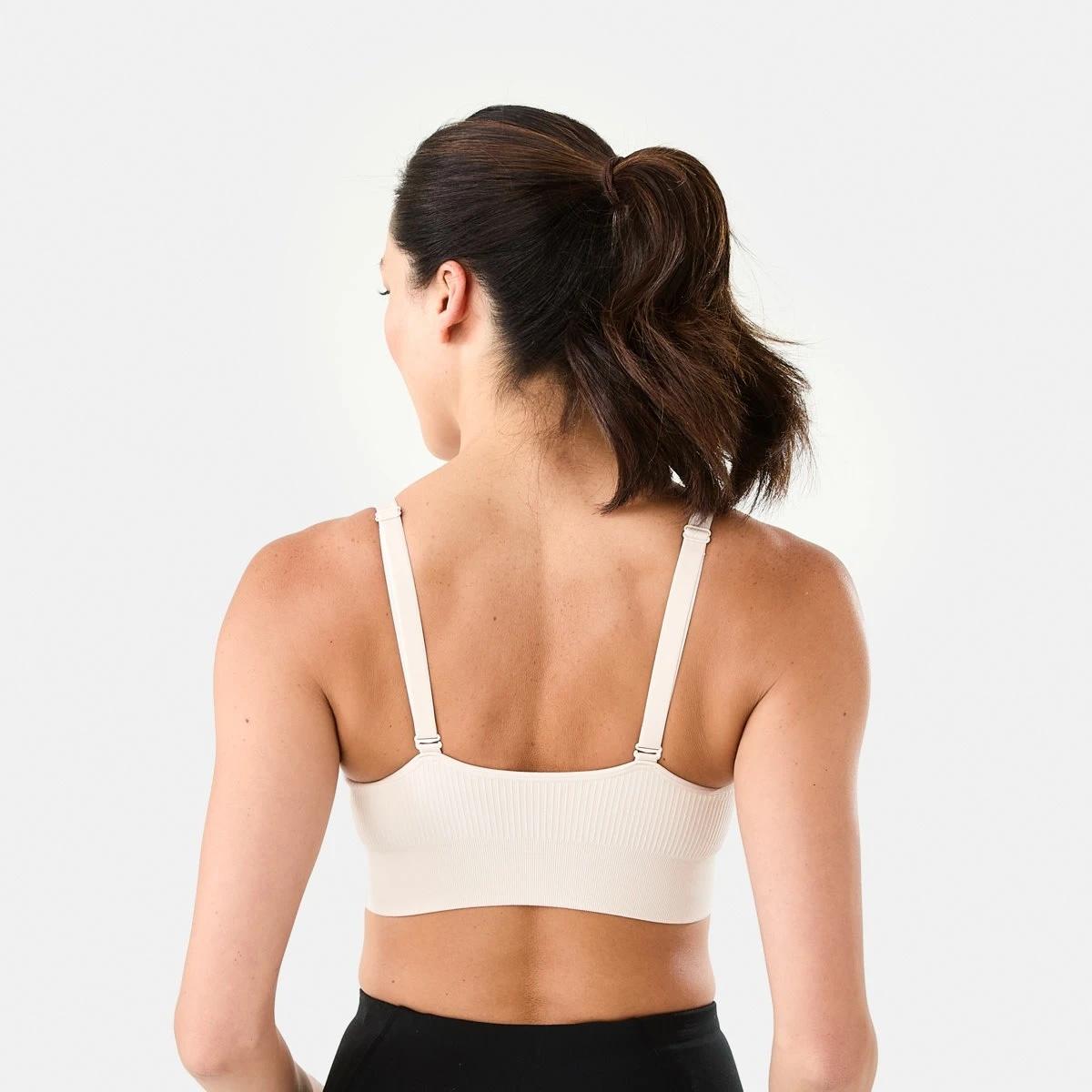 3 Sports Medium Support Seamfree Crop Top CLOUD BEIGE, 3 of 8